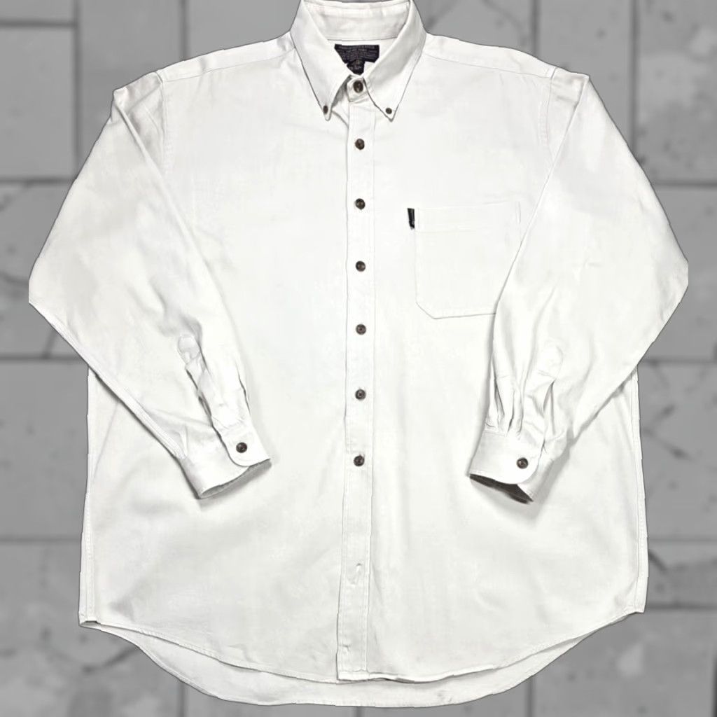 Abercrombie & Fitch VINTAGE Abercrombie & Fitch Button-Up The Big Shirt Solid Gray Long Sleeve XL Heavy Oversized Mens Shirt 90s Preppy Outdoor Hiking Size US XL / EU 56 / 4 - 1 Thumbnail
