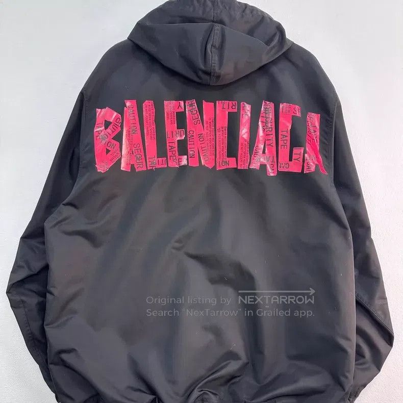 Balenciaga Balenciaga Masking Tape Windbreaker Nylon Waterproof Windp Size US XXS / EU 40 - 2 Thumbnail