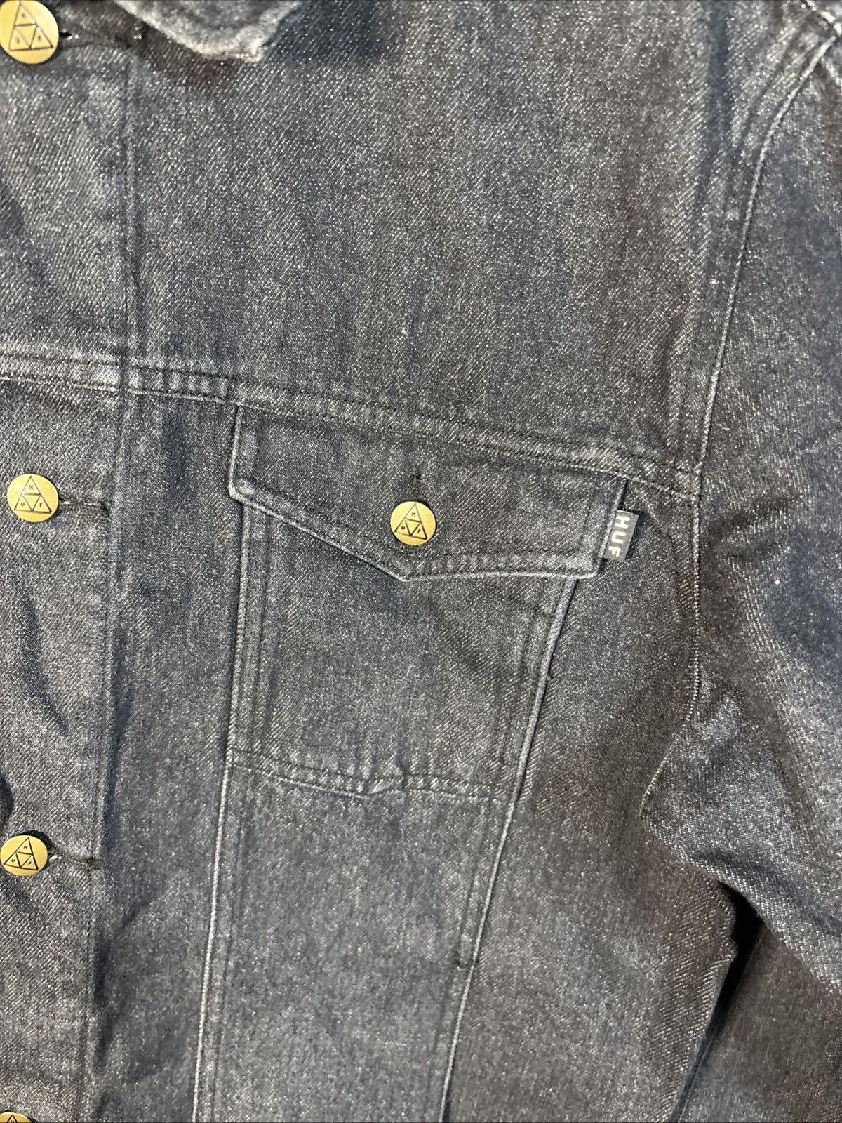 Huf HUF Worldwide 2002 Denim Full Button Jean Jacket Large Size US L / EU 52-54 / 3 - 3 Thumbnail