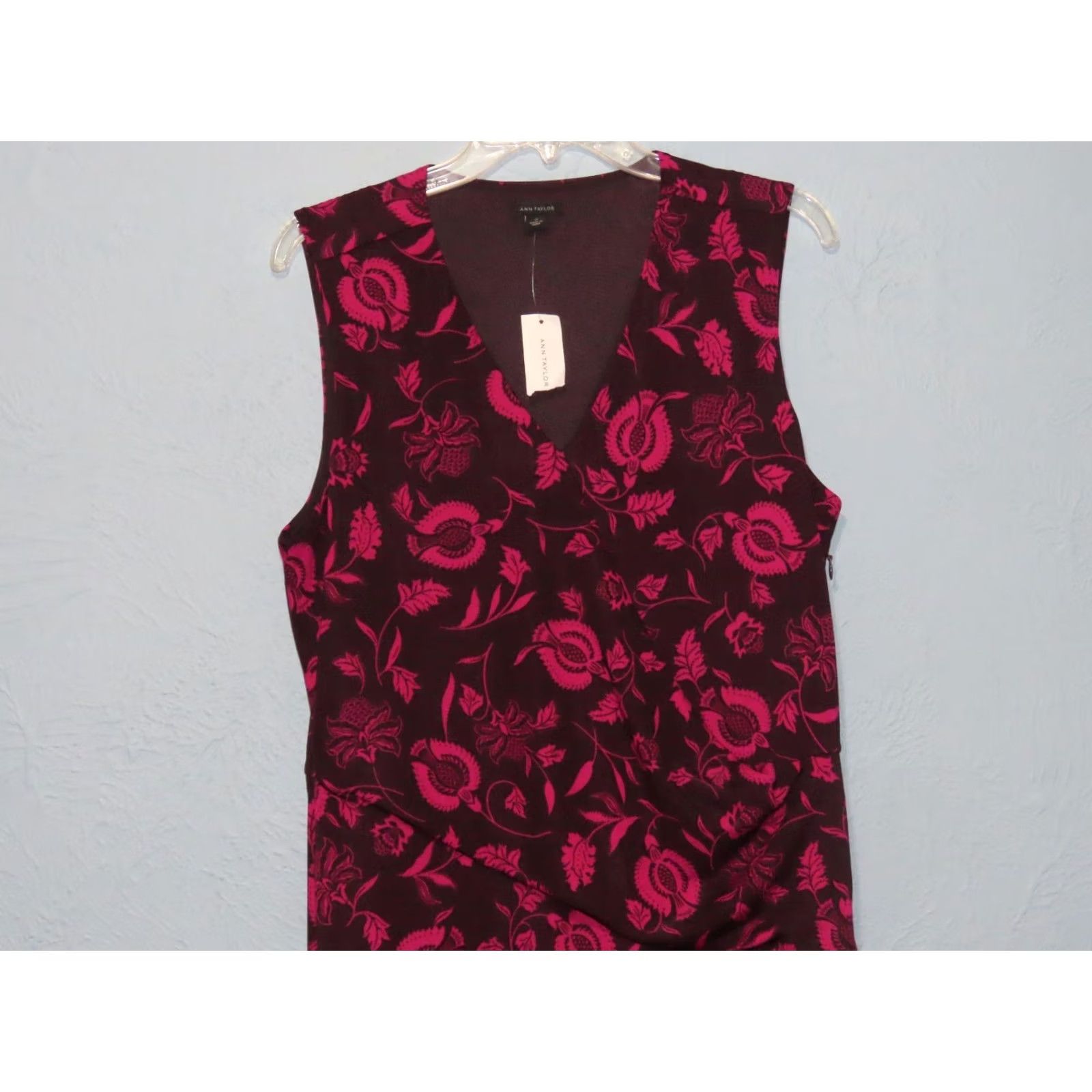 Ann Taylor Ann Taylor Sleeveless Brown Red Floral Maxi Dress Size 14 Size XL / US 12-14 / IT 48-50 - 3 Thumbnail