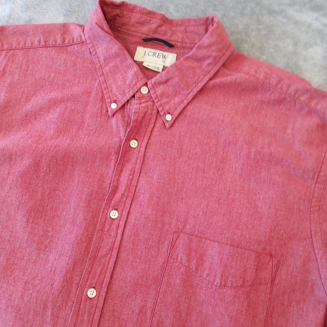 J.Crew J.Crew Shirt Mens XL Red Short Sleeve Button-Down Cotton Size US XL / EU 56 / 4 - 3 Thumbnail