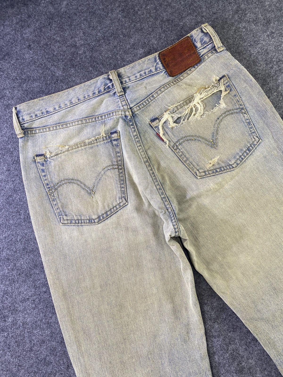 Jean × Levi's × Vintage Vintage Levis 502 Distresses Blue Wash Jeans - J938 Size US 34 / EU 50 - 14 Thumbnail