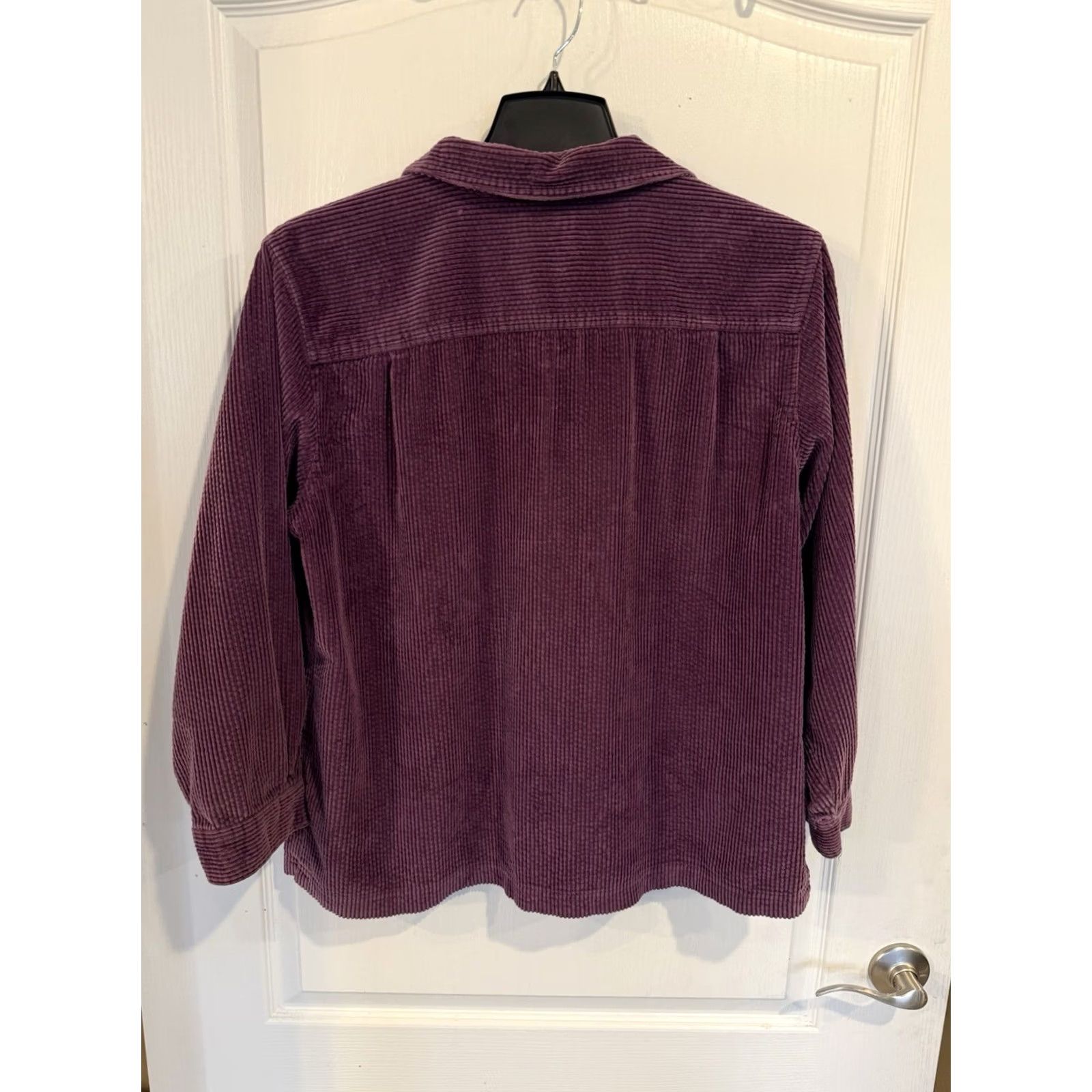 Vintage VINTAGE L.L. Bean Corduroy Shacket Shirt Women's Purple Petite LP Large Shacket Shirt Petite Women’s Purple Corduroy Blouse LP Size L / US 10 / IT 46 - 3 Thumbnail