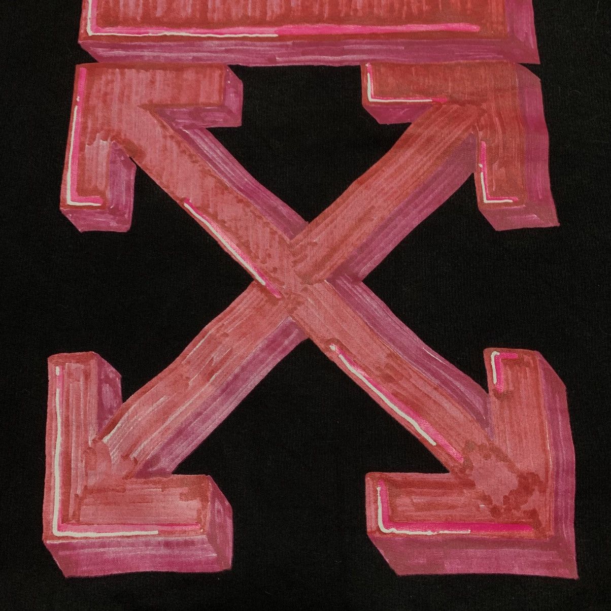 Off-White Off White Medium Pink Marker Arrow Black Sweatshirt Crewneck Size US M / EU 48-50 / 2 - 4 Thumbnail