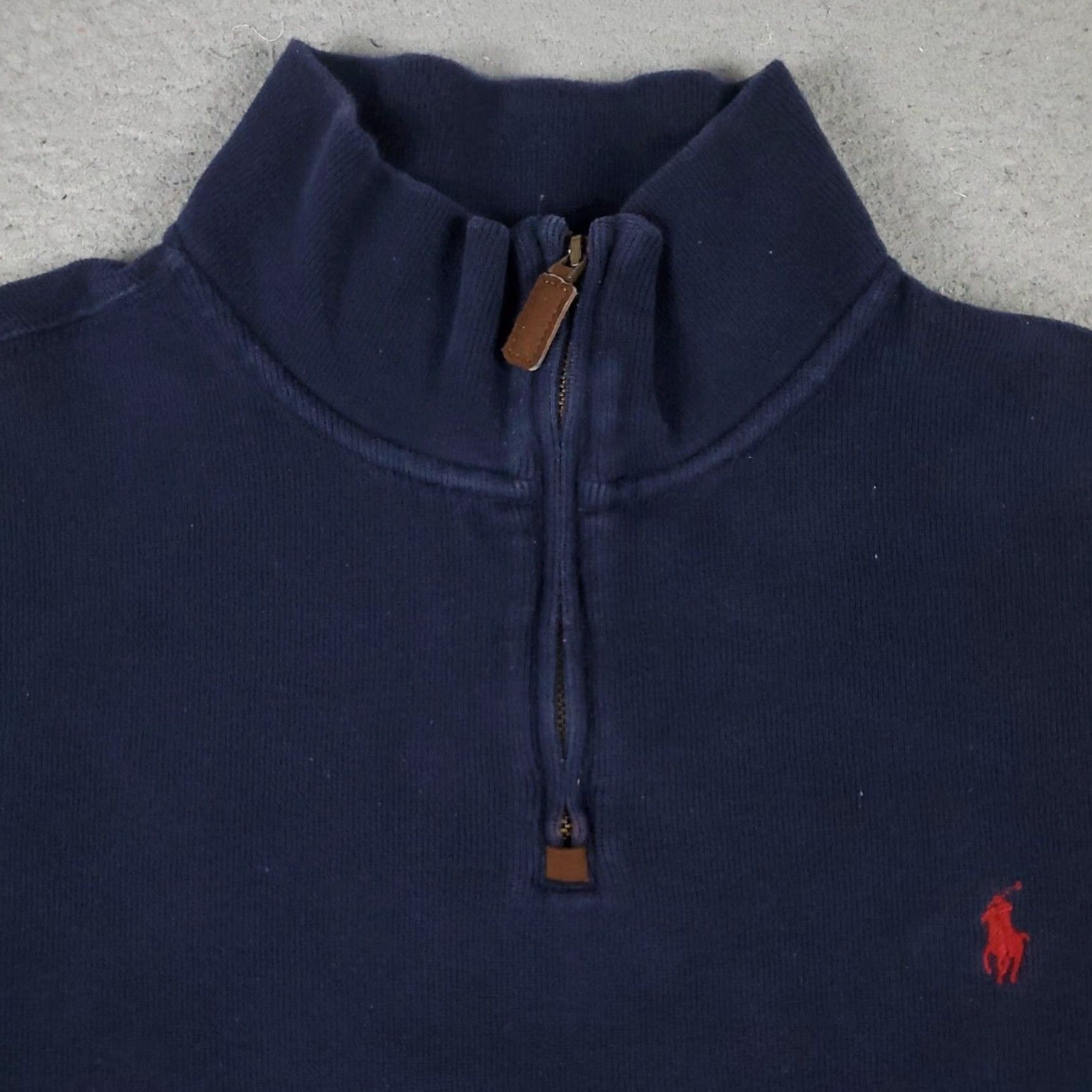 Ralph Lauren Ralph Lauren Mens Sweater XL Extra Large Blue Pony Casual 1/4 Zip Pullover Size US XL / EU 56 / 4 - 2 Thumbnail