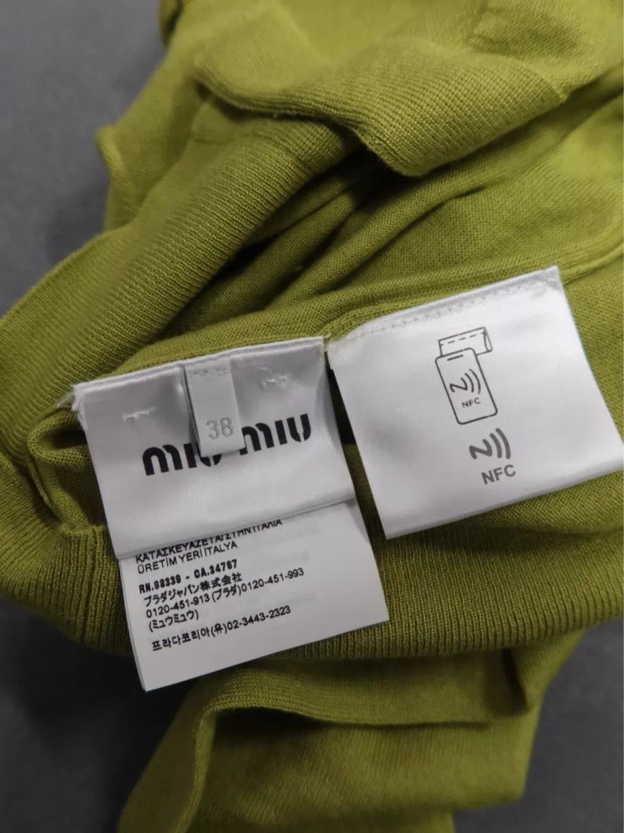 Miu Miu MIU MIU Avocado Green Cashmere Sweatets Women 38 Size XS / US 0-2 / IT 36-38 - 3 Thumbnail