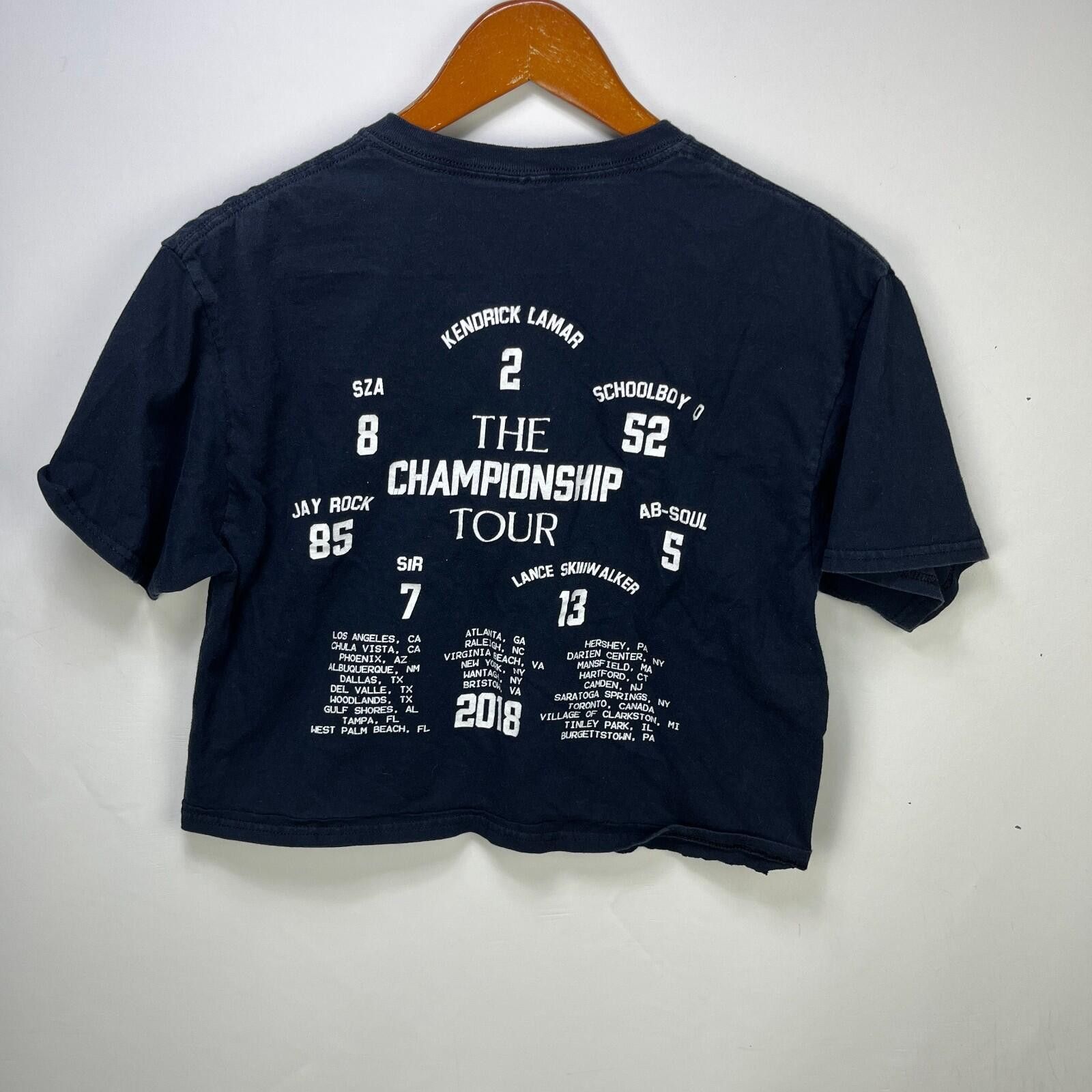 Vintage Kendrick Lamar DAMN Championship Tour Cropped T Shirt S/M Size S / US 4 / IT 40 - 3 Thumbnail