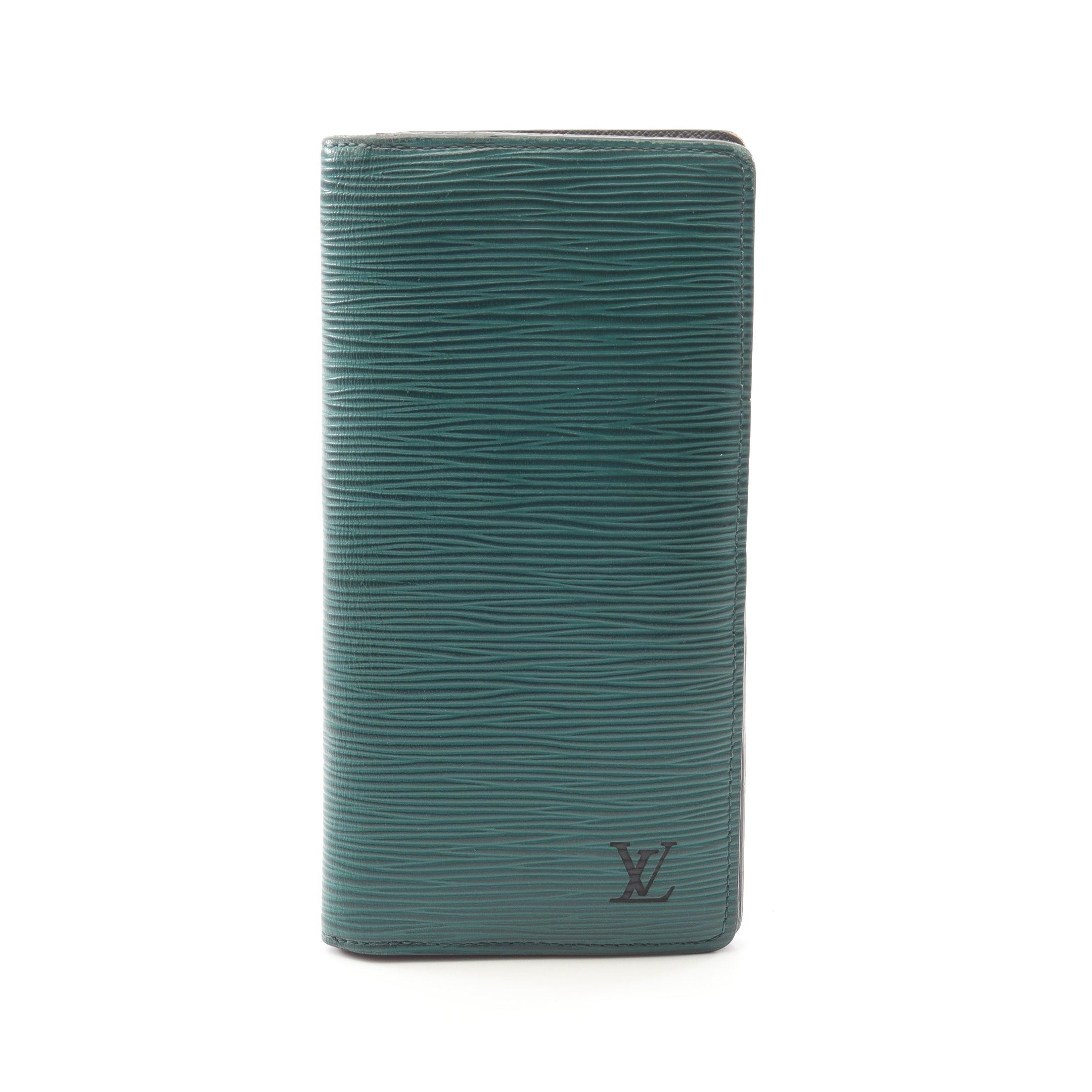 Louis Vuitton Louis Vuitton Portefeuil Brother Epi Monogram Eclipse Bi-Fold Long Wallet Leather Green Gray Size ONE SIZE - 1 Thumbnail