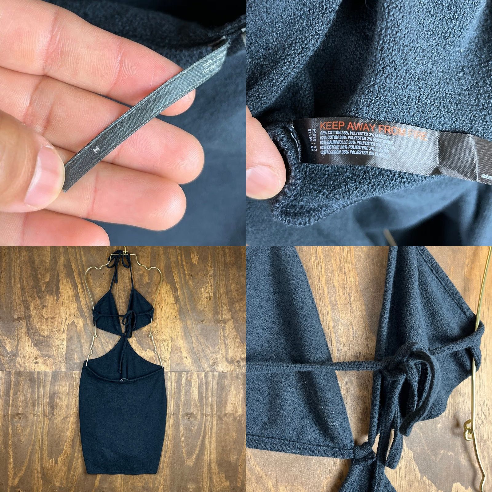 Anthropologie Anthropologie Womens Dress Black Cut Out Mini Back Neck Tie Stretch Medium Size M / US 6-8 / IT 42-44 - 8 Thumbnail
