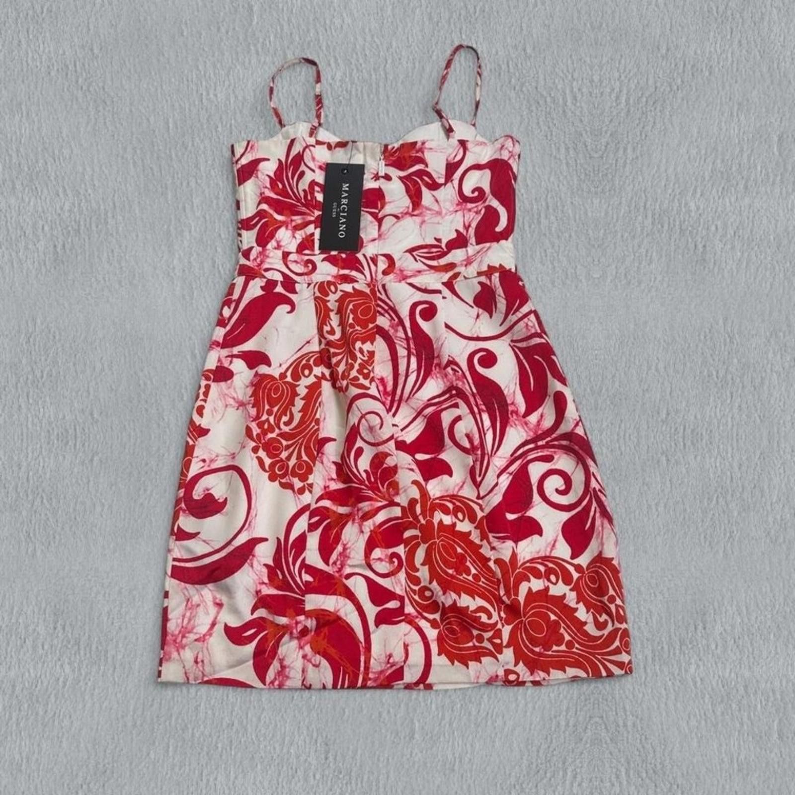 Georges Marciano NWT Marciano Batik Scroll Pencil Dress 0 Womens Floral Zip Size S / US 4 / IT 40 - 2 Thumbnail