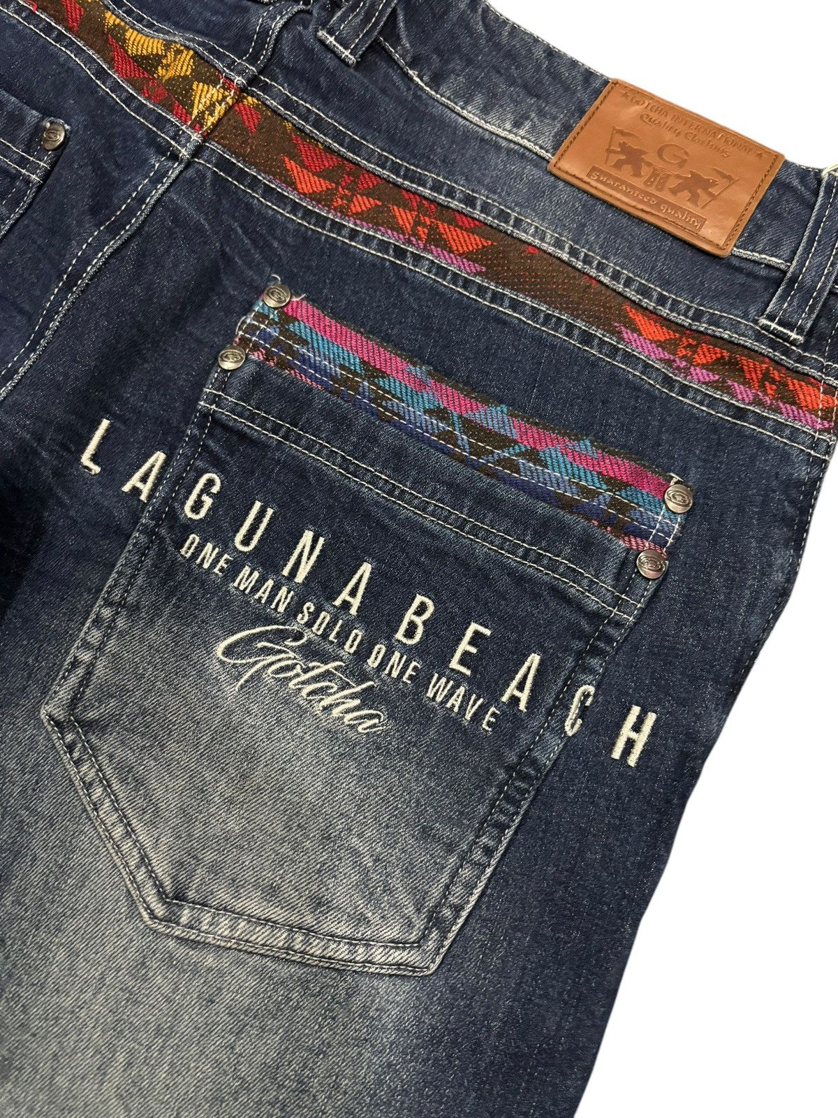 Gotcha × Seditionaries Y2k Vtg Gotcha Distressed Faded Patchwork Stretch Jeans Size US 35 - 6 Thumbnail