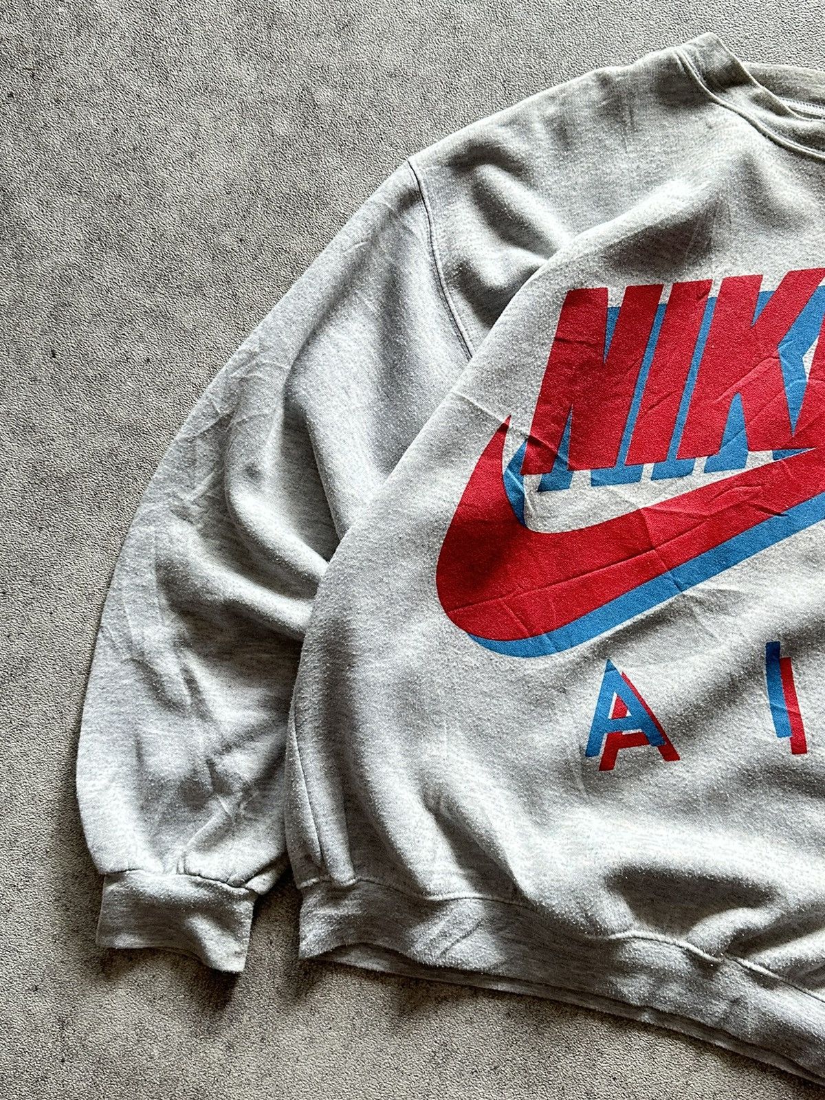Nike 80s Vintage Nike Air Big Logo Sweatshirt Crewneck Size US L / EU 52-54 / 3 - 2 Thumbnail