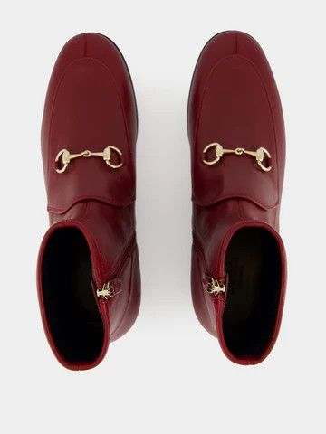 Gucci oc11z0226 Women's Jordan Ankle Boots in Red Size US 6 / IT 36 - 4 Thumbnail