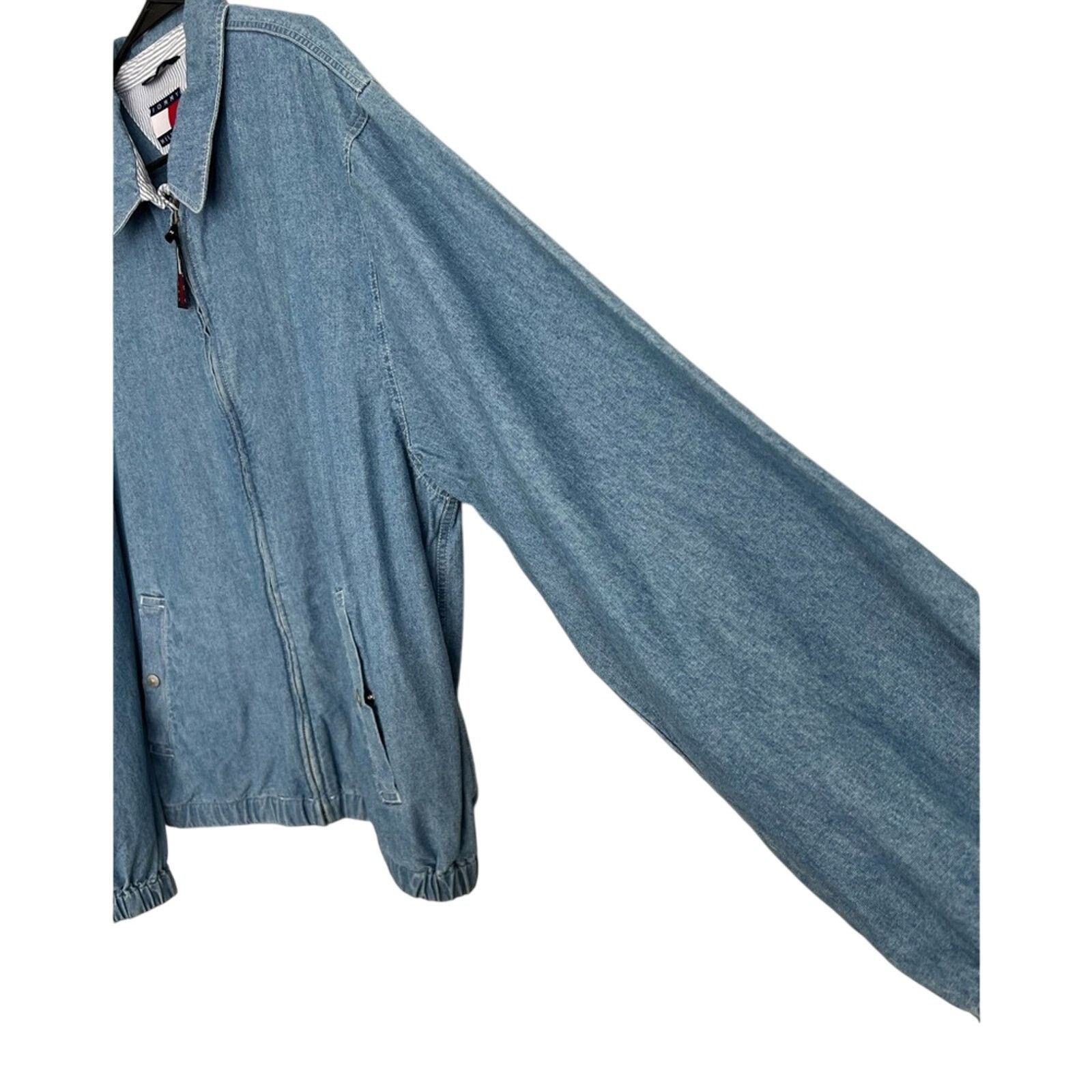Tommy Hilfiger VTG Tommy Hilfiger Denim Full Zip Basic Vintage Style Jacket Size US L / EU 52-54 / 3 - 4 Thumbnail