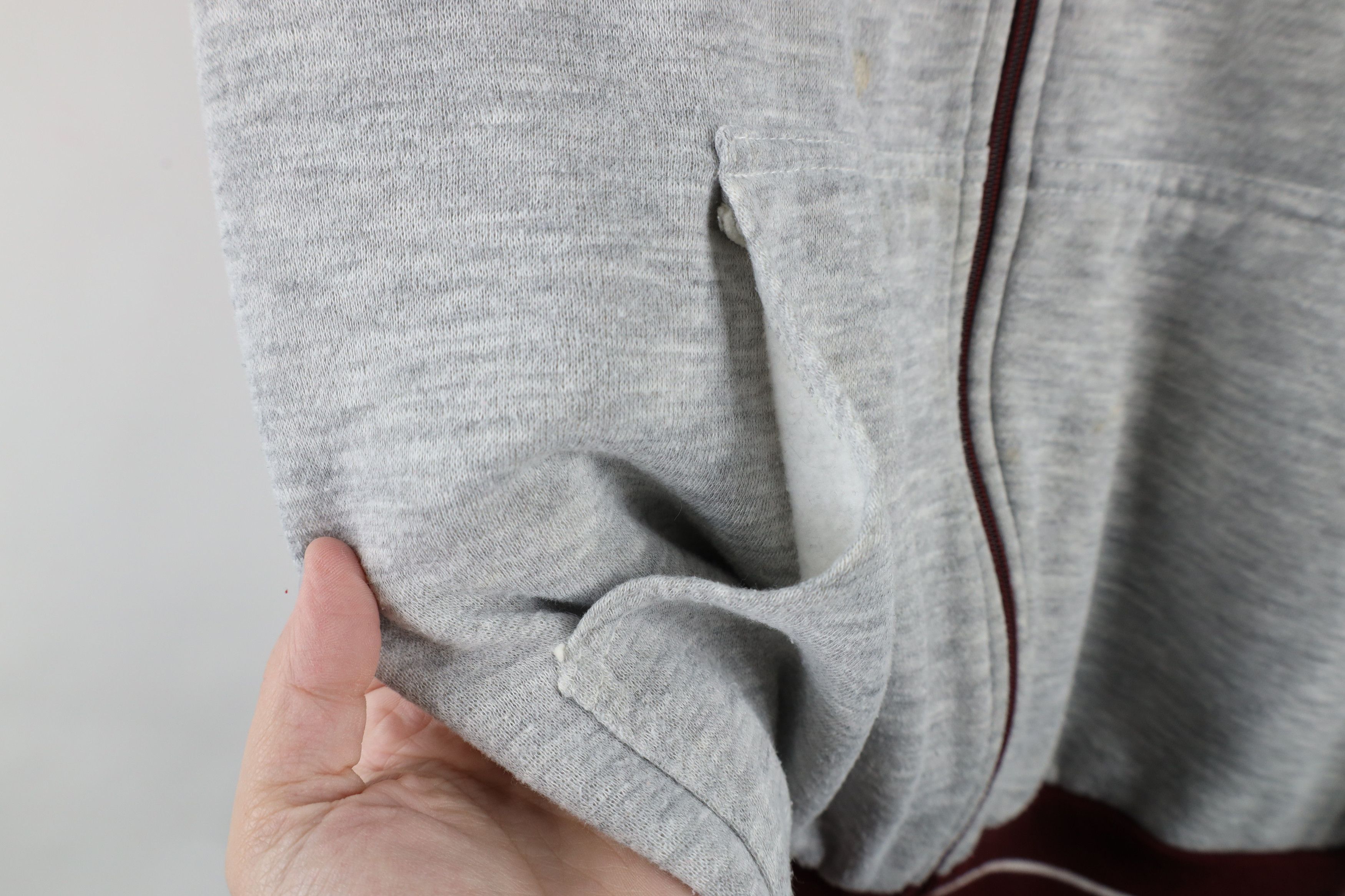 Vintage 70s Streetwear Striped Triblend Full Zip Hoodie