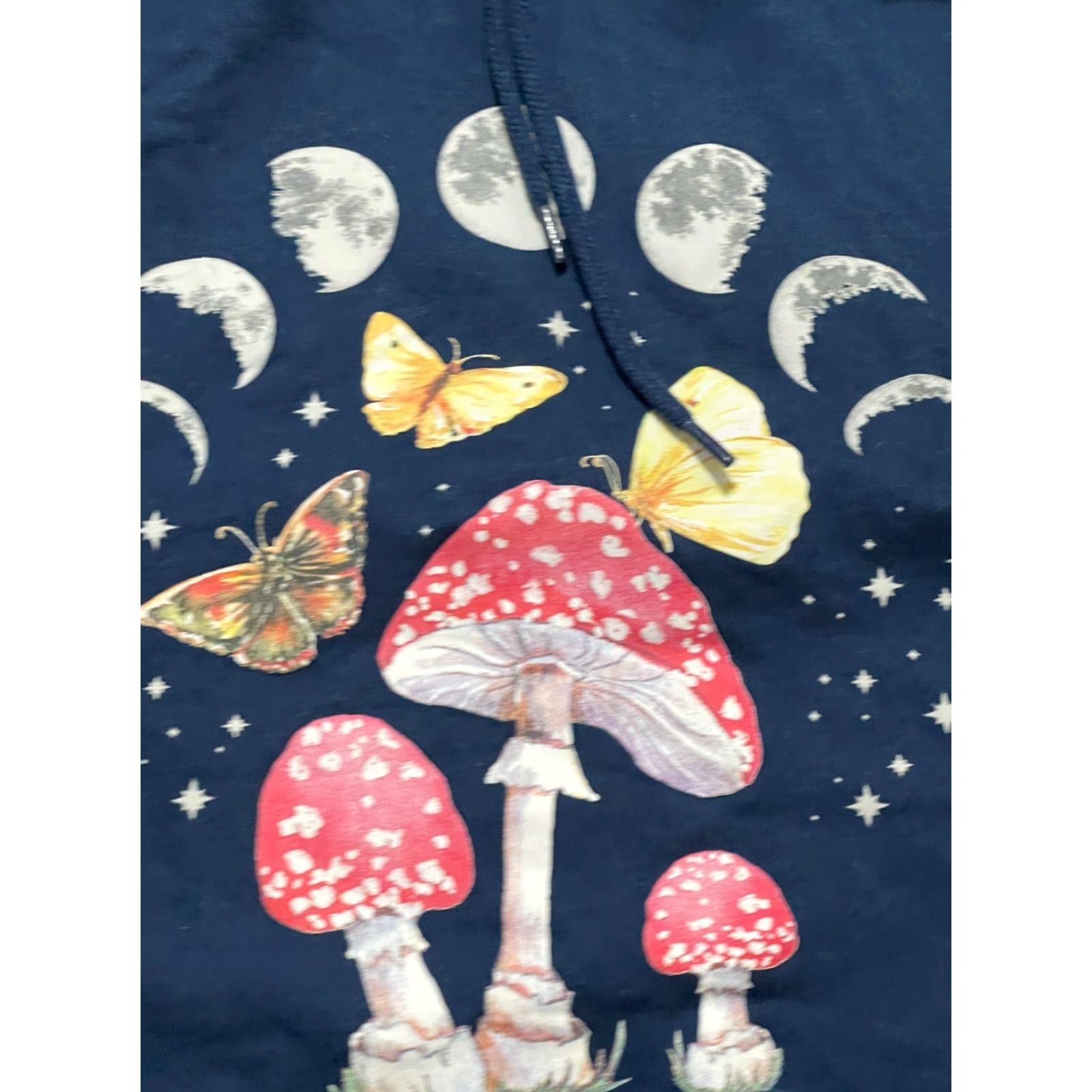 Vintage Mighty Fine Outfit Sweatshirt+Pants, Women's SM, Blue, Butterfly Mushroom Moons, Outfit/Set, Modern, Fall/Spring/Summer, Womens Size S / US 4 / IT 40 - 7 Thumbnail