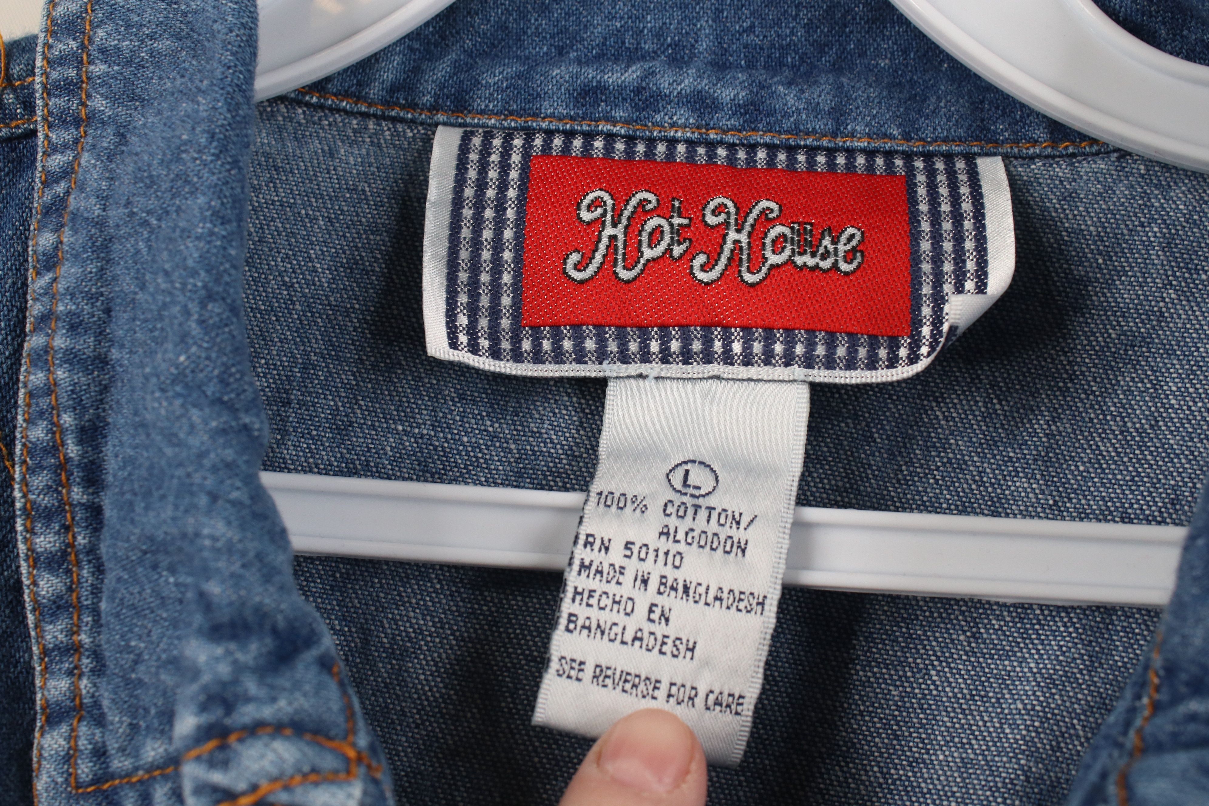Vintage Vintage 90s Y2K Babydoll Full Zip Denim Jean Vest Jacket Size L / US 10 / IT 46 - 5 Thumbnail