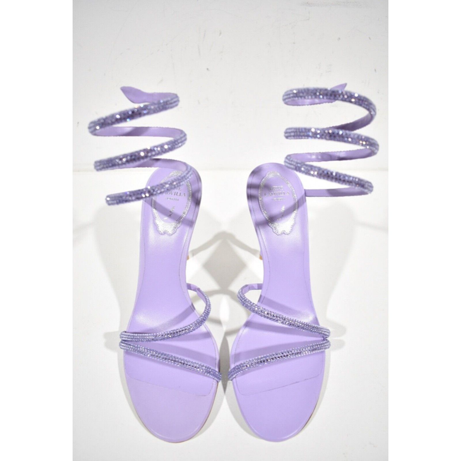 Rene Caovilla Margot Strass Ankle Wrap Strap Sandal Heel Pump 39 Size US 9 / IT 39 - 6 Thumbnail