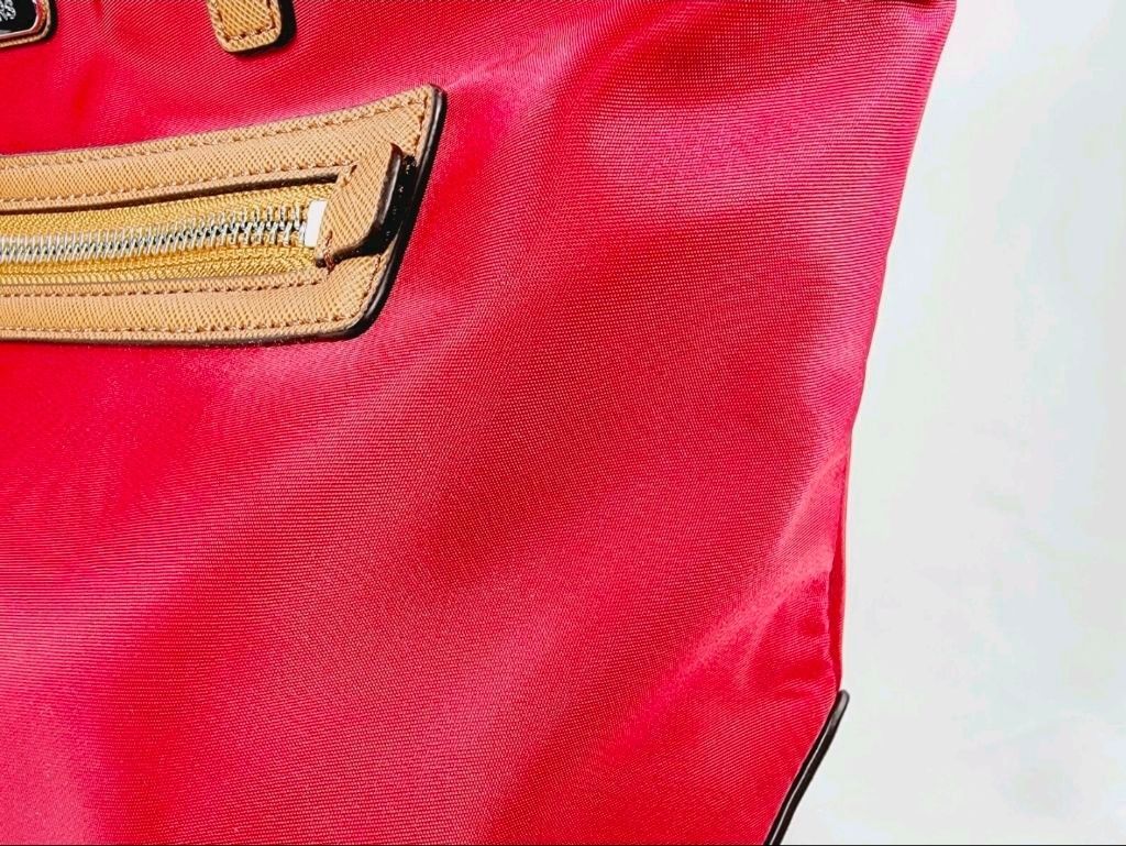 Michael Kors Women's Michael Kors Red & Brown Nylon Tote Bag Size ONE SIZE - 3 Thumbnail