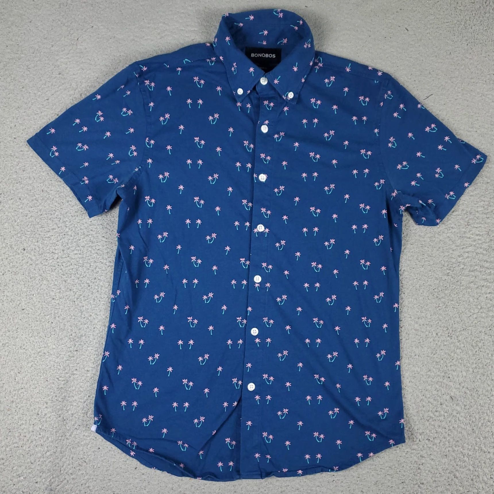 Bonobos Bonobos Button Up Shirt Mens Small Blue Floral Print Casual Short Sleeve Size US S / EU 44-46 / 1 - 2 Thumbnail