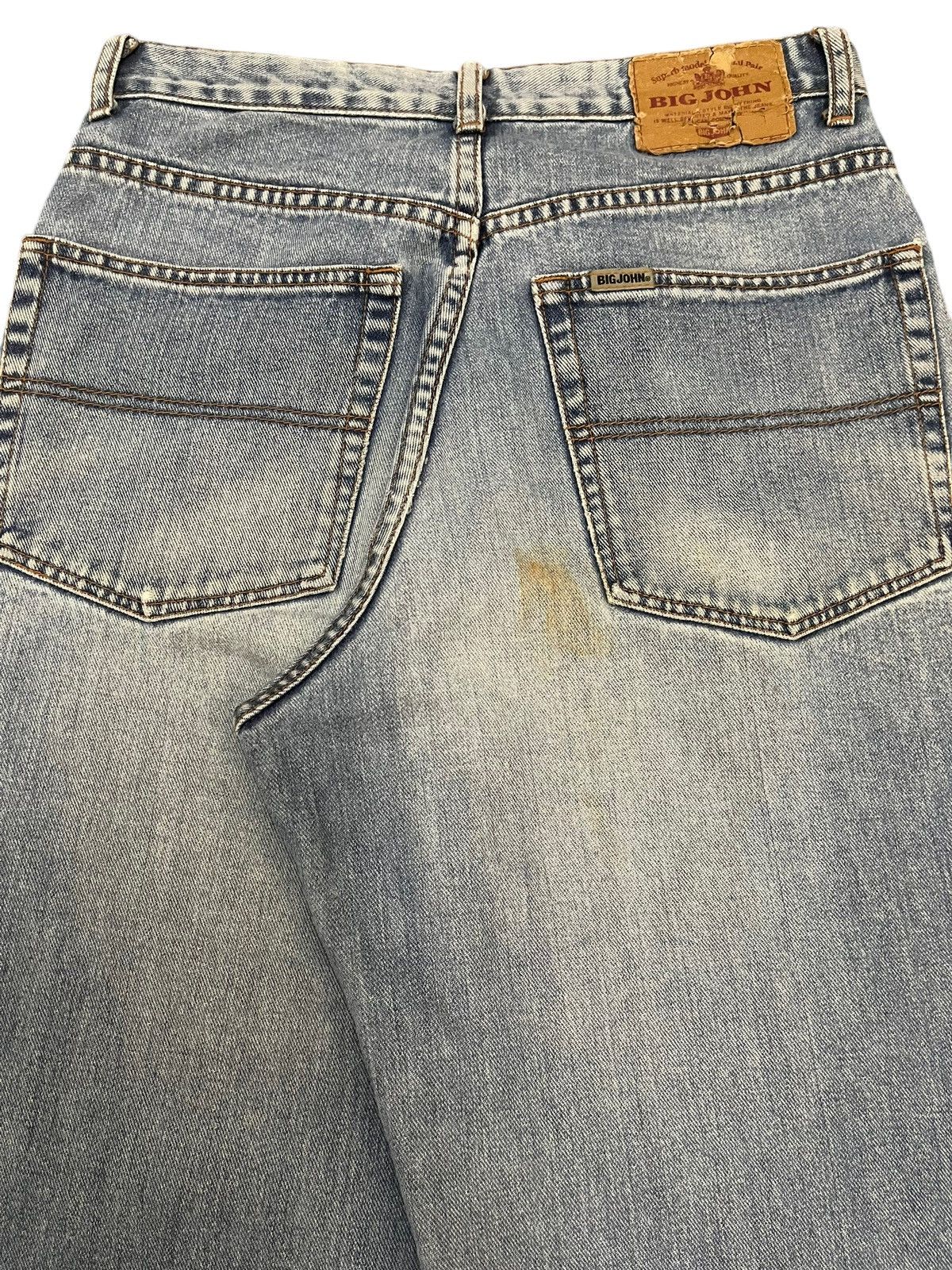Big John Vintage 90s Big John Blue Wash Distressed Baggy Jeans Size US 29 - 6 Thumbnail