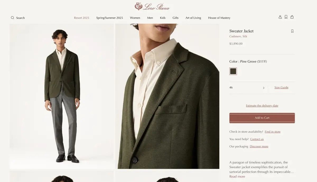 Loro Piana Loro Piana Cashmere Blazer Jacket Size 38R - 10 Thumbnail
