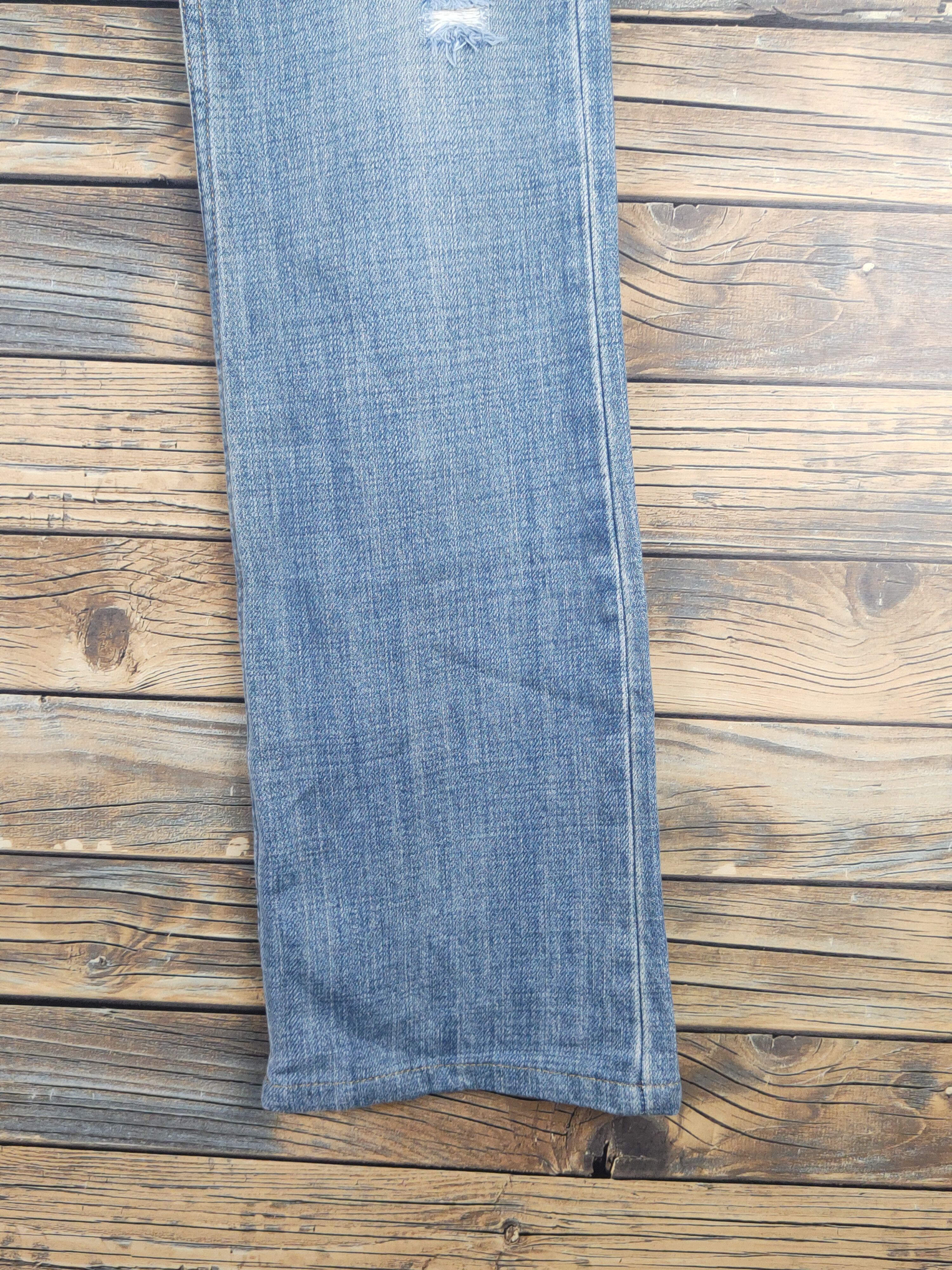 Japanese Brand D Manics made in japan Blue Distressed Ripped Jeans#W1615 Size US 27 - 6 Thumbnail