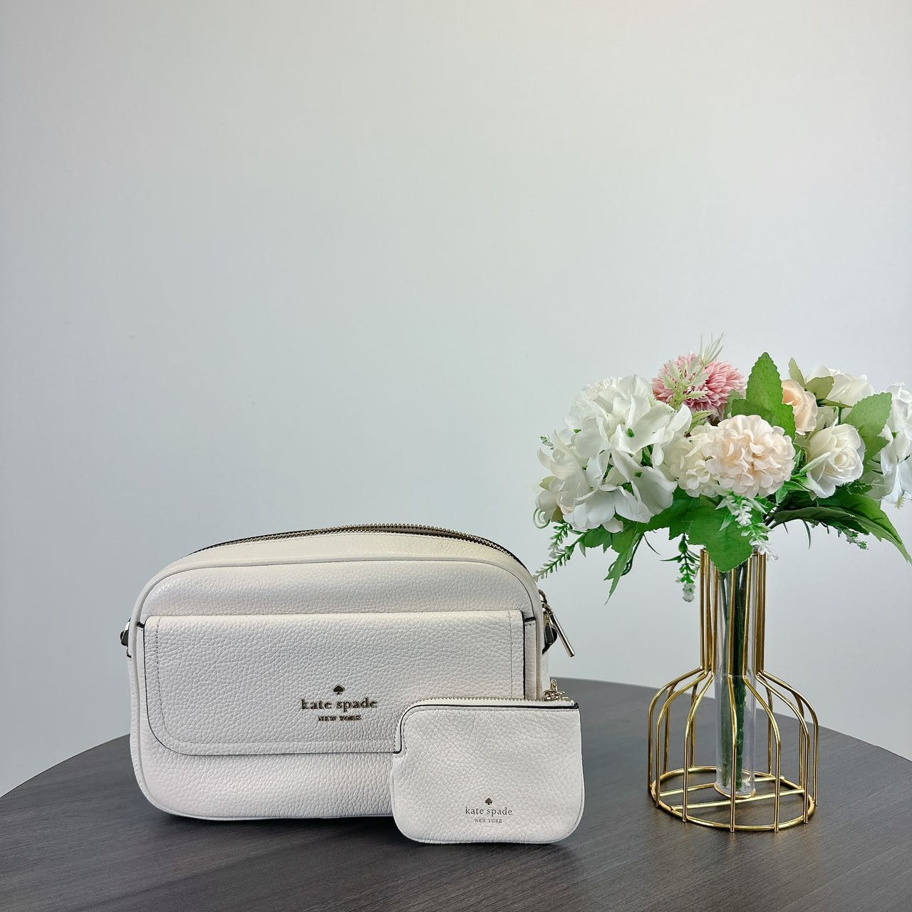 Kate Spade Kate Spade K6057 Rosie Pebbled Leather Camera Bag Parchment Size ONE SIZE - 2 Thumbnail