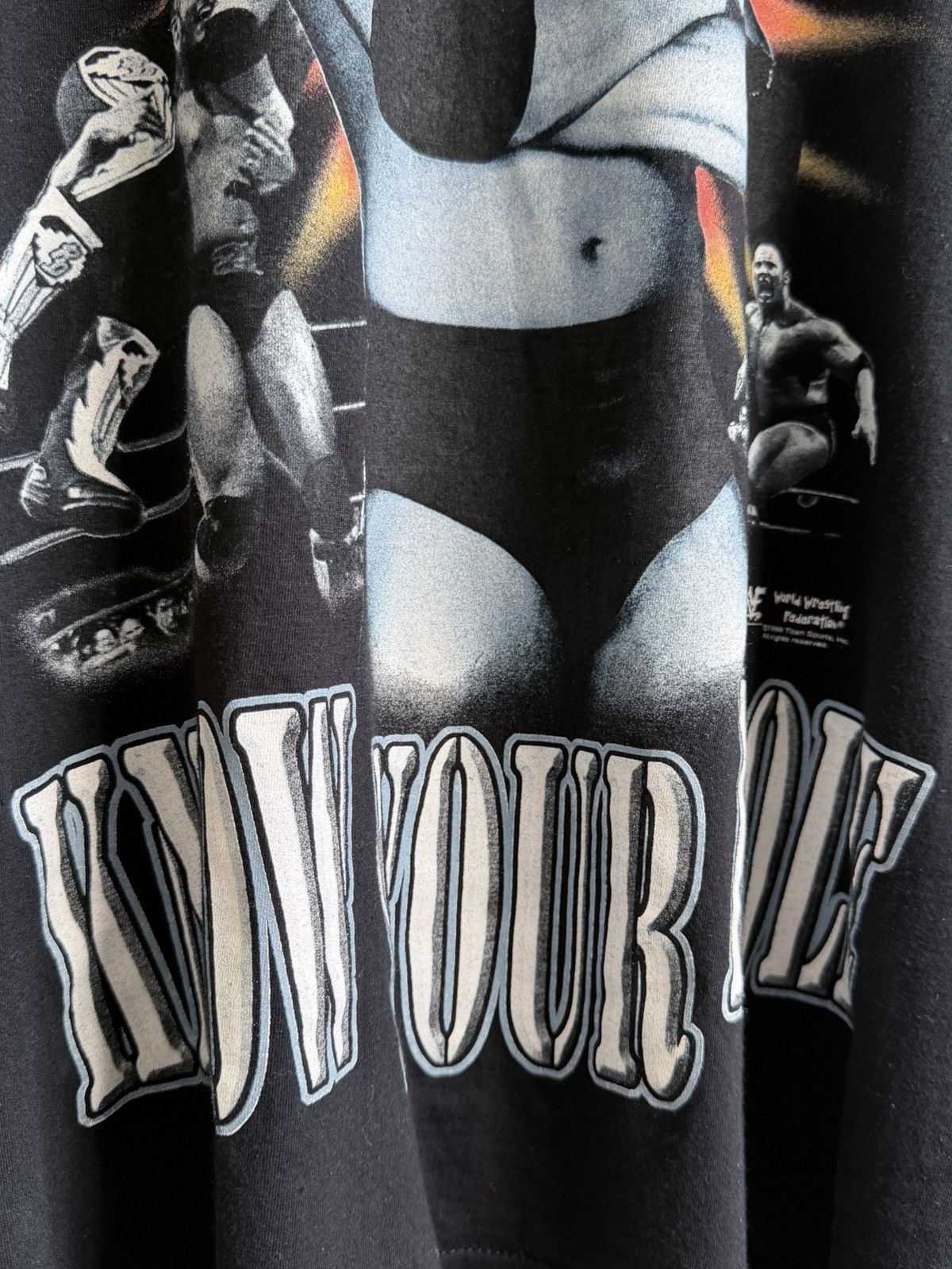 WWF Vintage 1999 The Rock WWF Wrestling Graphic T-Shirt Size US L / EU 52-54 / 3 - 6 Thumbnail