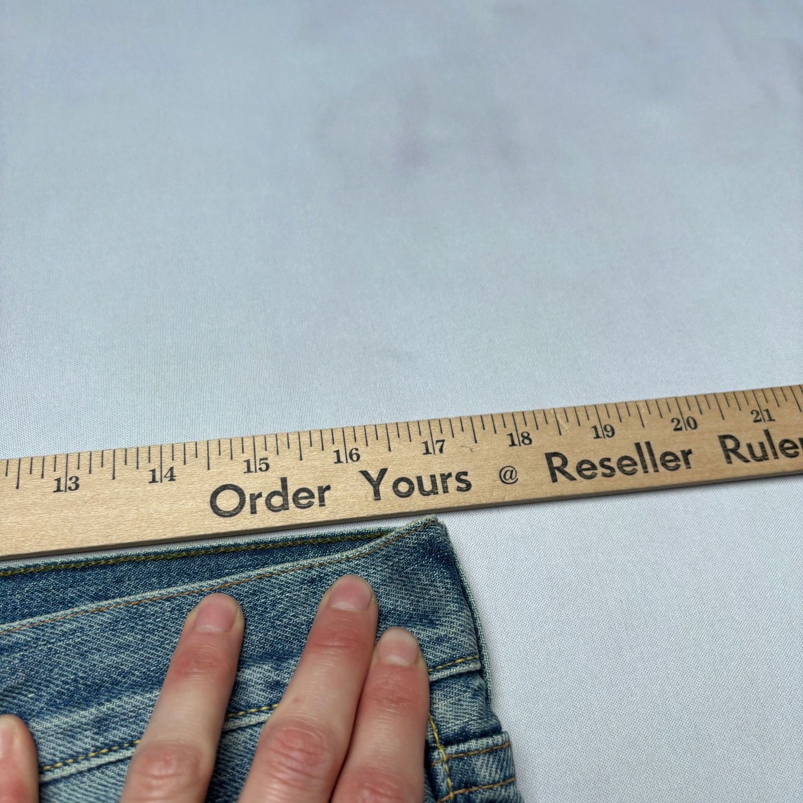 Sid Mashburn $175 Sid Mashburn Slim Straight Jeans 33x32 Made in USA Size US 33 - 4 Thumbnail