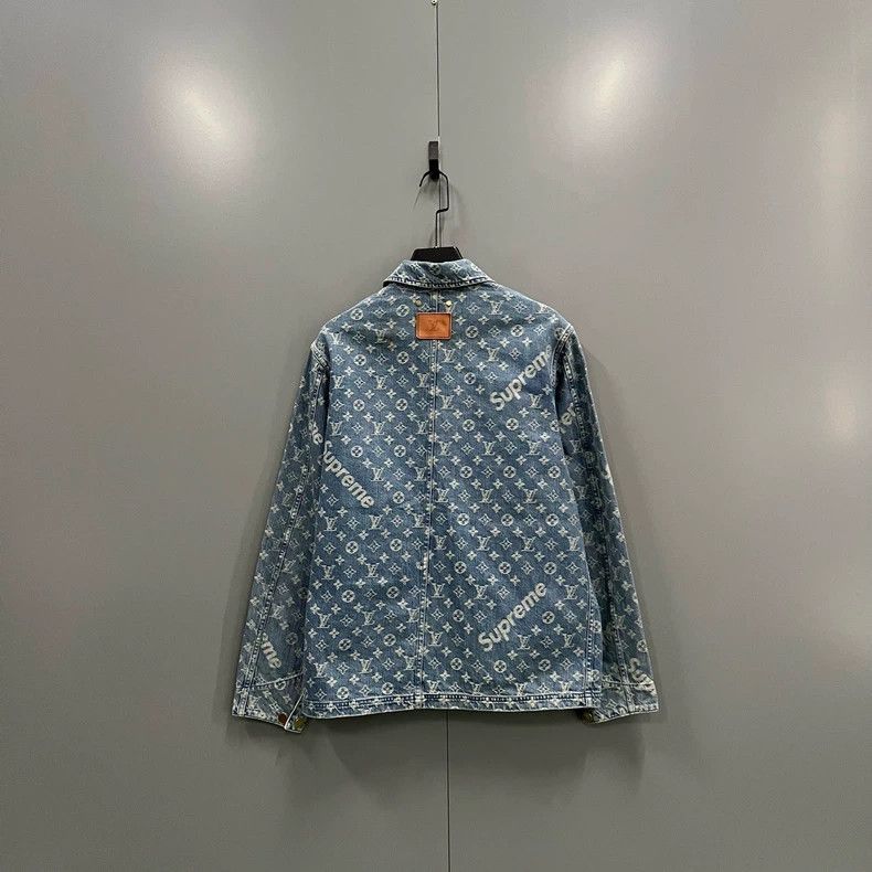 Louis Vuitton Louis Vuitton Supreme Denim Jacket Blue-2506 Size US M / EU 48-50 / 2 - 2 Thumbnail