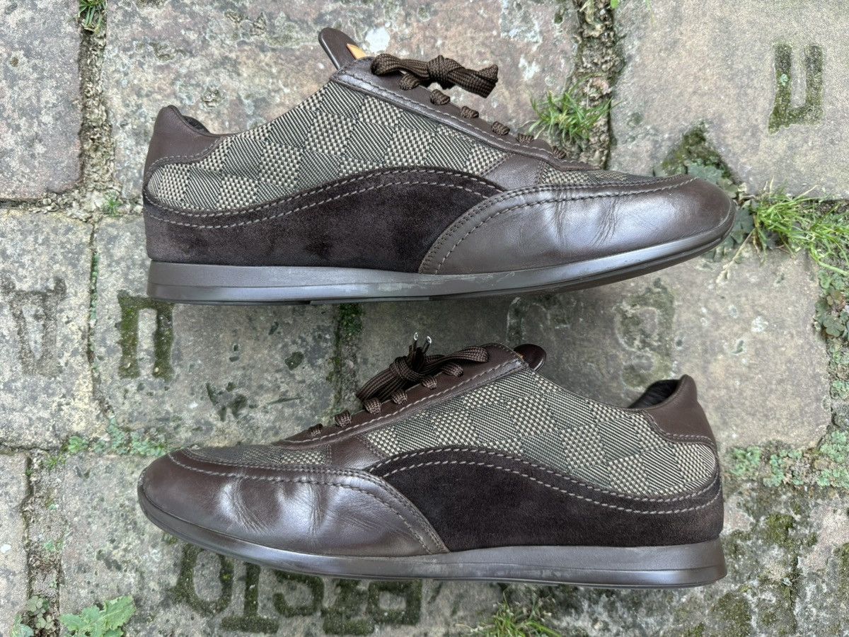 Louis Vuitton 🔥Louis Vuitton🔥(GO-0046)Damier Sneakers Canvas Leather/Suede Size US 9.5 / EU 42-43 - 5 Thumbnail