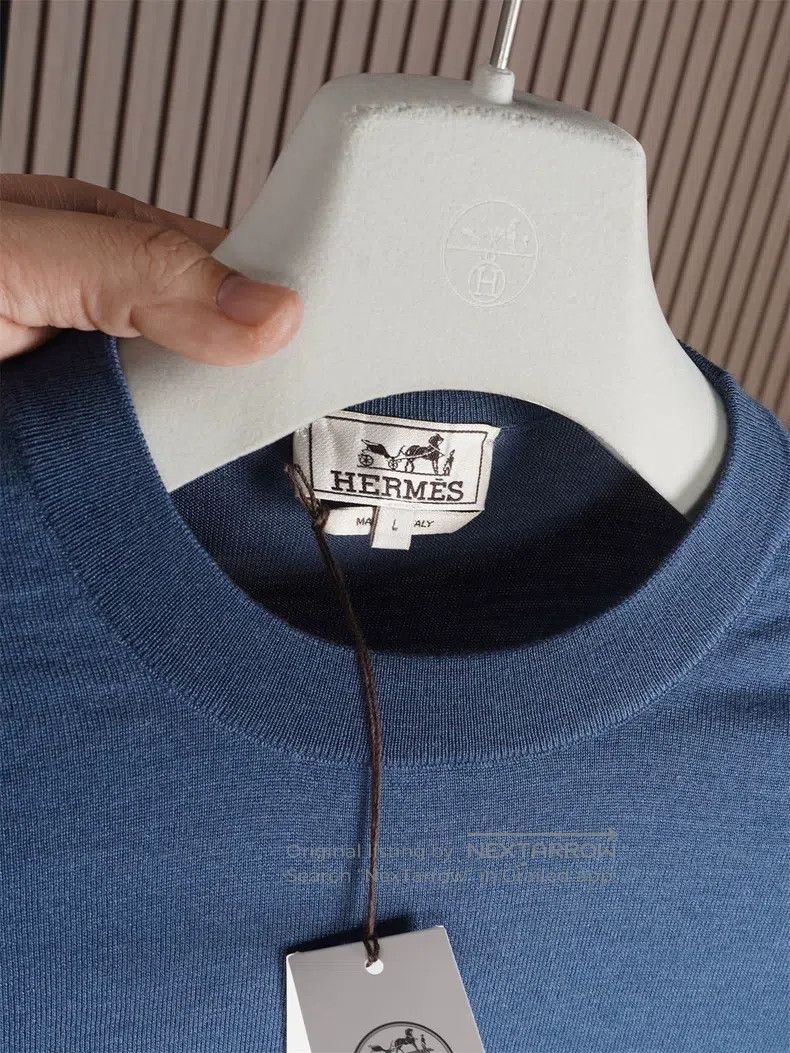 Hermes Hermes 80% Cashmere 20% Silk Knit Sweater Size US L / EU 52-54 / 3 - 2 Thumbnail