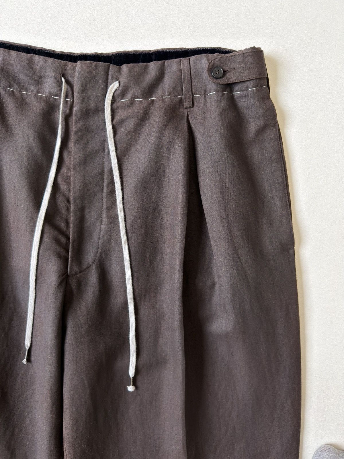Maison Margiela S/S 23 Brown Over Dyed Wide Leg Pants Size US 36 / EU 52 - 8 Thumbnail