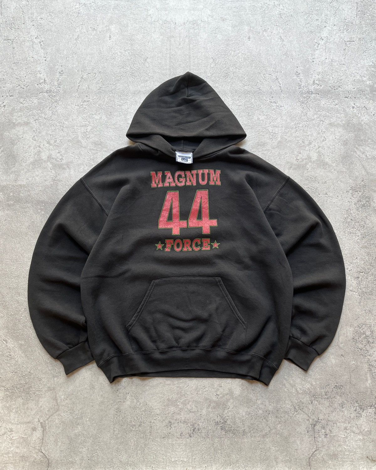 Lee × Russell Athletic × Vintage 1990’s - Vintage Magnum Force 1973 Movie Black Hoodie Size US XL / EU 56 / 4 - 1 Thumbnail