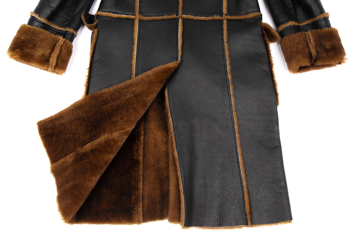 Jean Paul Gaultier Real Sheepskin Coat in Black/Brown Size 48 Size US M / EU 48-50 / 2 - 12 Thumbnail