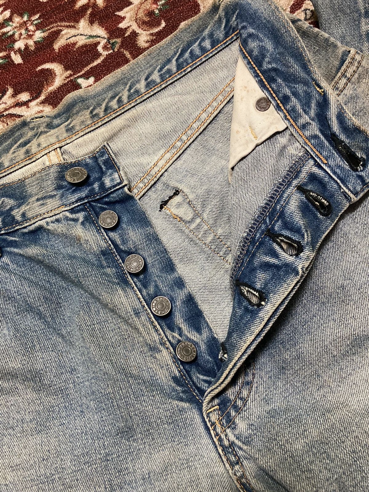 Japanese Brand Vintage Distressed Sewing Chop Jeans Size US 30 / EU 46 - 18 Thumbnail