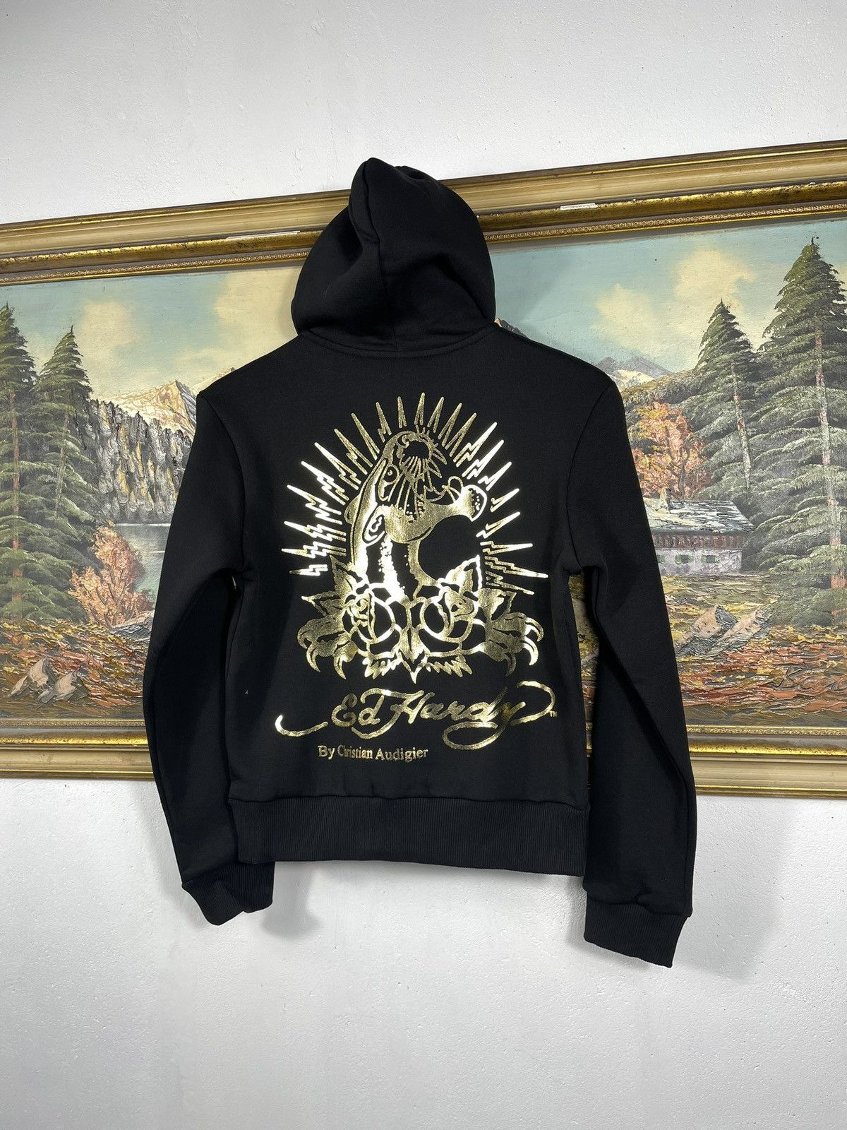 Christian Audigier × Ed Hardy × Vintage Ed Hardy Retro 00s Hoodie Sweatshirt Affliction Grunge Size S / US 4 / IT 40 - 7 Thumbnail