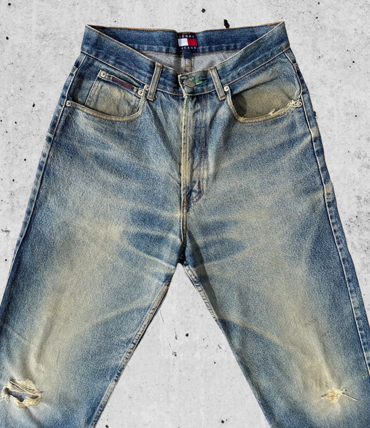 Tommy Hilfiger 🔥Tommy Hilfiger Distressed Denim W28 🔥 Size US 28 / EU 44 - 3 Thumbnail