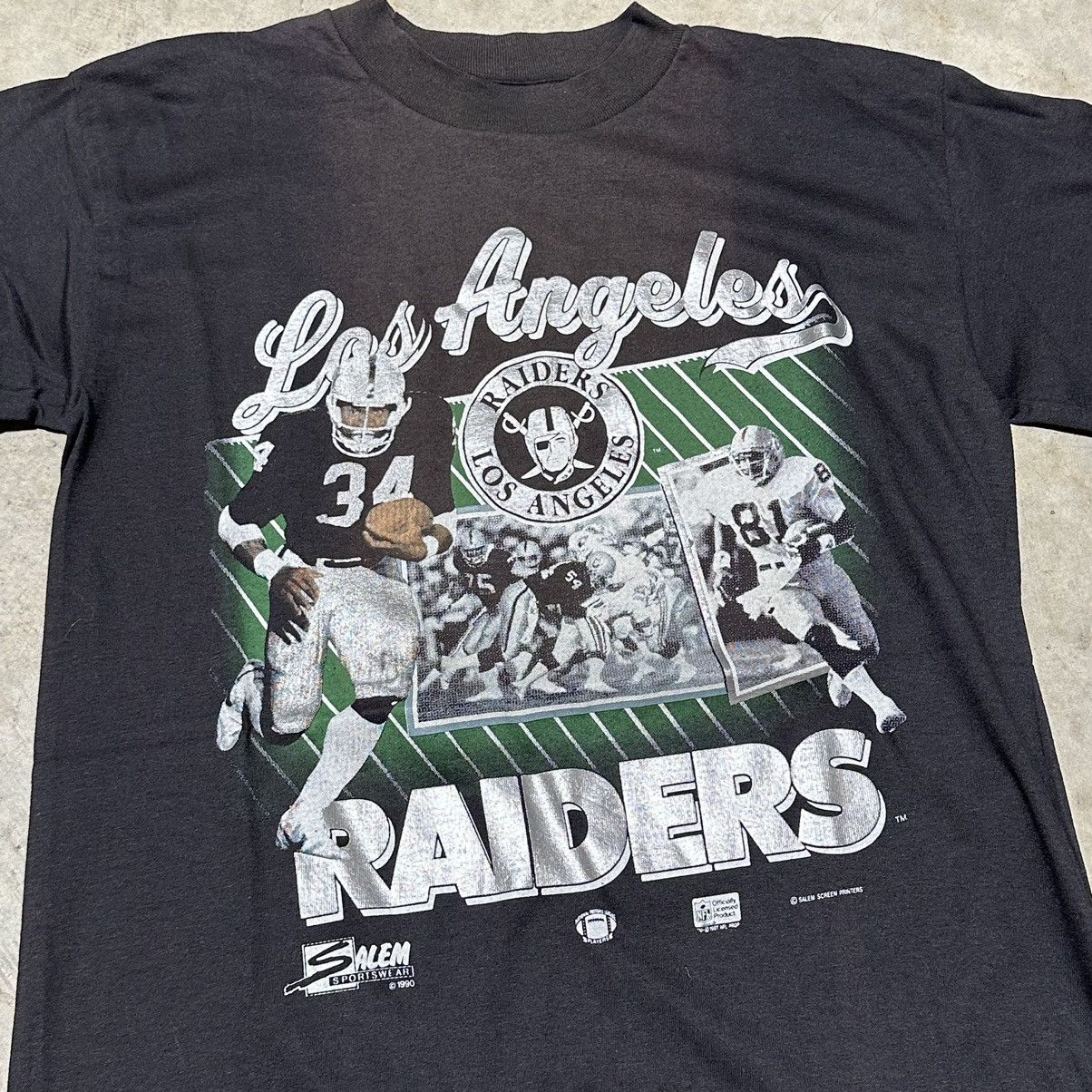 Vintage 1990 LA Raiders “Bo Jackson / Tim Brown” Salem Tee Size US M / EU 48-50 / 2 - 4 Thumbnail