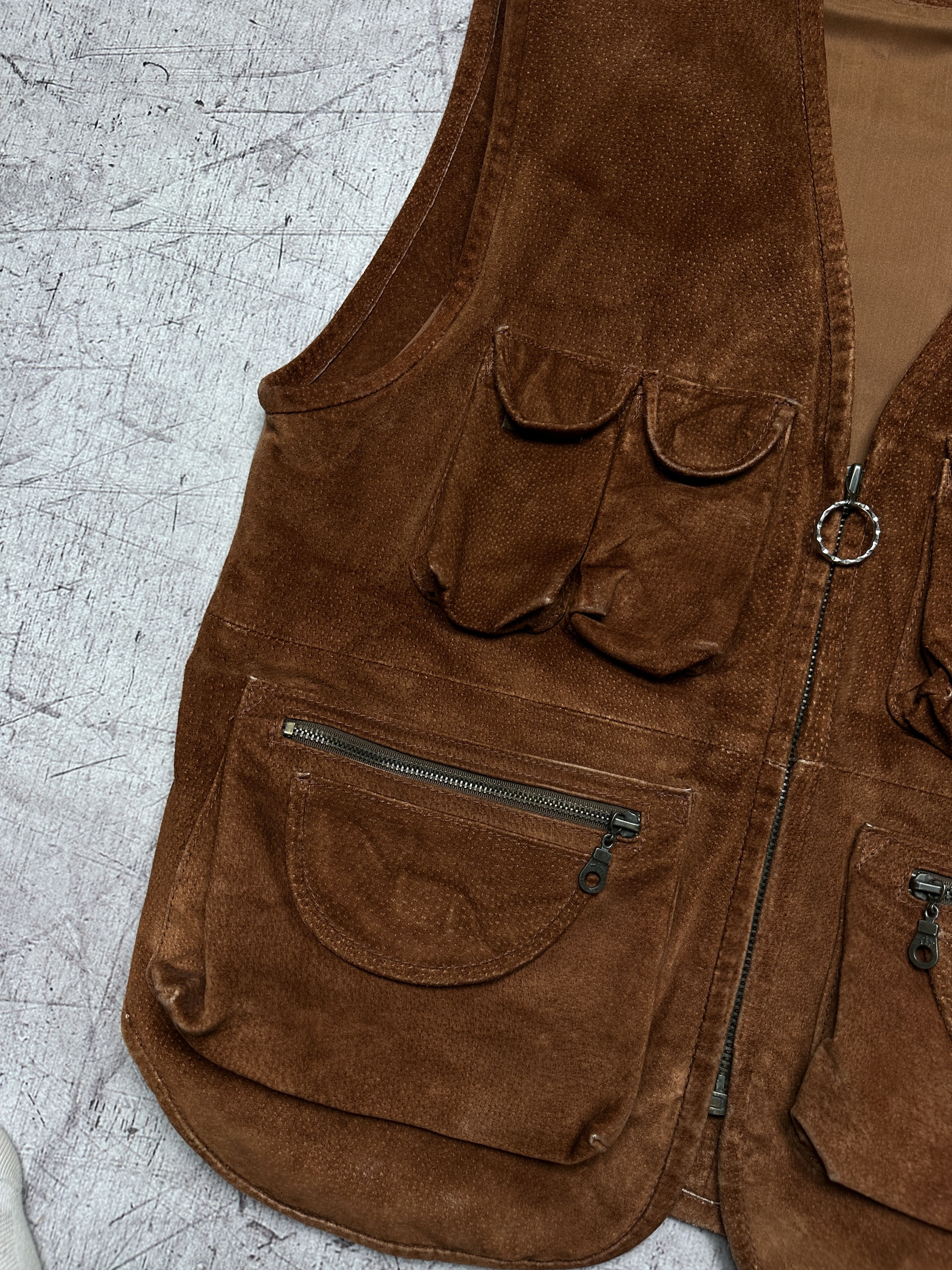 Genuine Leather Genuine Leather Vintage Mens Multi Pockets Vest Size US M / EU 48-50 / 2 - 4 Thumbnail