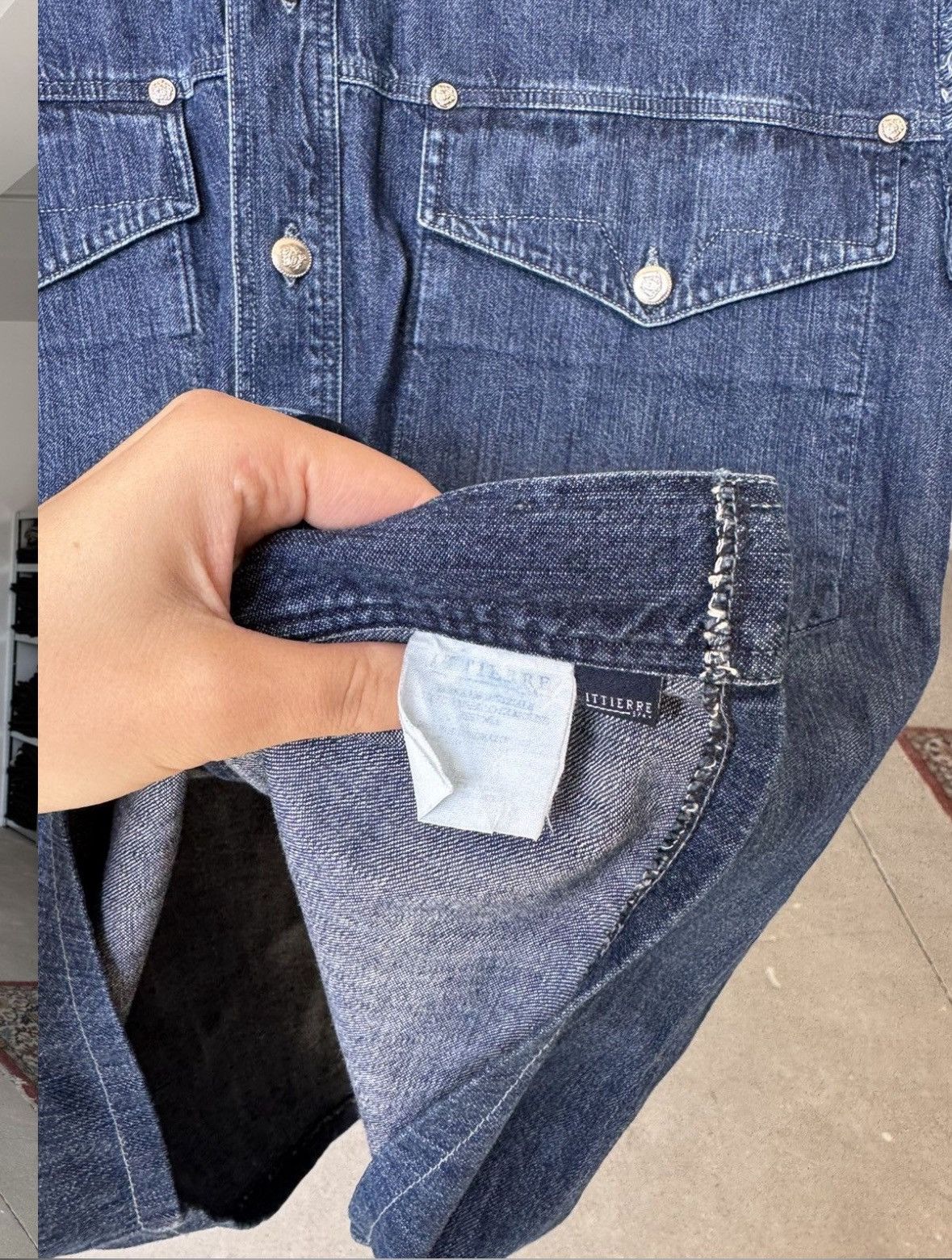 Versace Vintage Versace Denim Vest Size US L / EU 52-54 / 3 - 6 Thumbnail