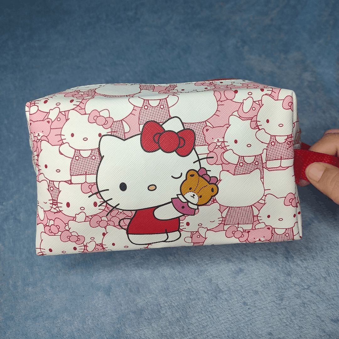 Japanese Brand HELLO KITTY Waterproof Cosmetic Bag NEW Size ONE SIZE - 2 Thumbnail