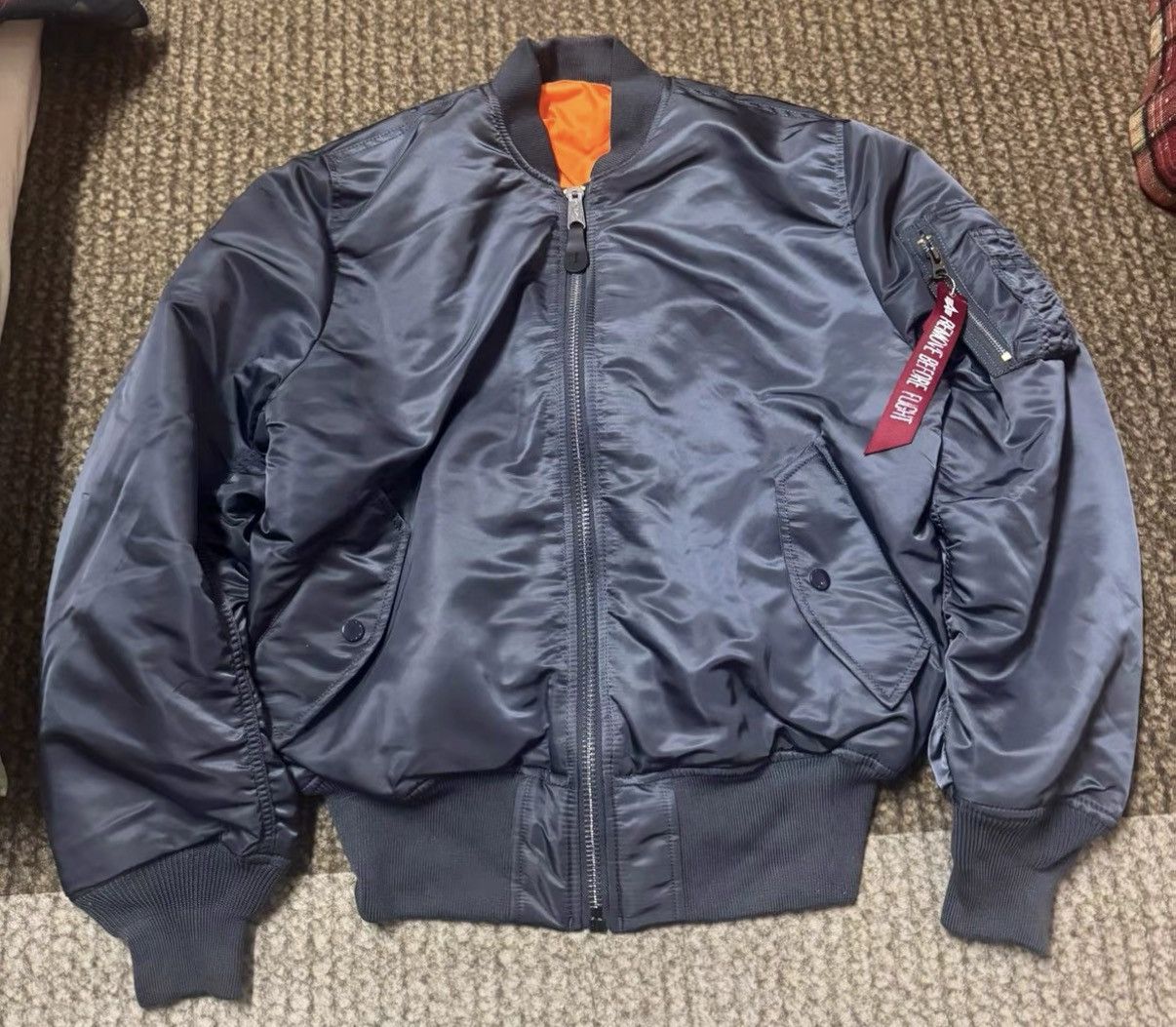 Alpha Industries MA-1 Iron Blue / Teal Bomber Jacket Size US M / EU 48-50 / 2 - 1 Thumbnail