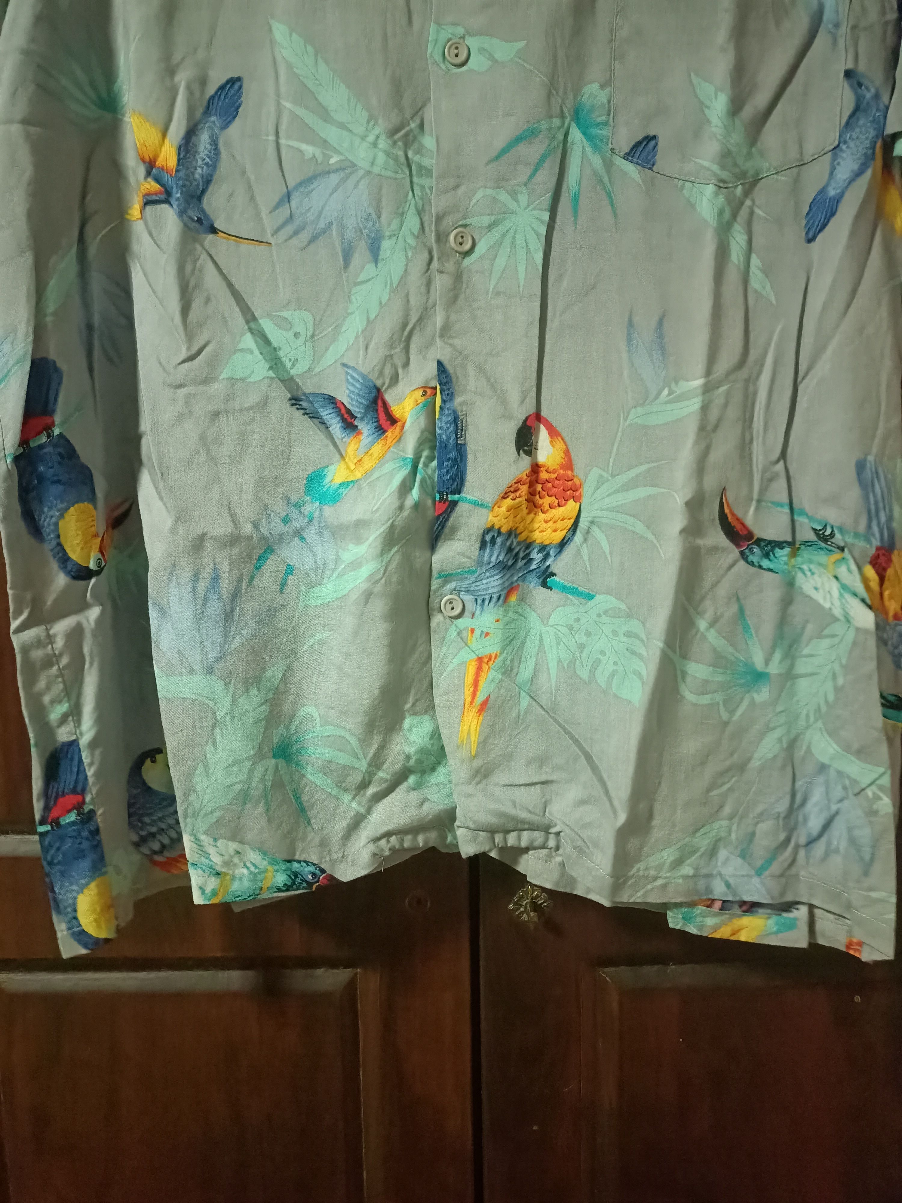 Vintage Vintage Full Print Old Parrot Hawaiian Men Shirt Size US XL / EU 56 / 4 - 7 Thumbnail