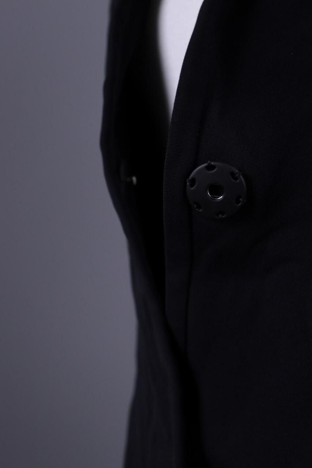 Eton Eton Black V-Neck Single Breasted Blazer Jacket Size 42 Size M / US 6-8 / IT 42-44 - 2 Thumbnail