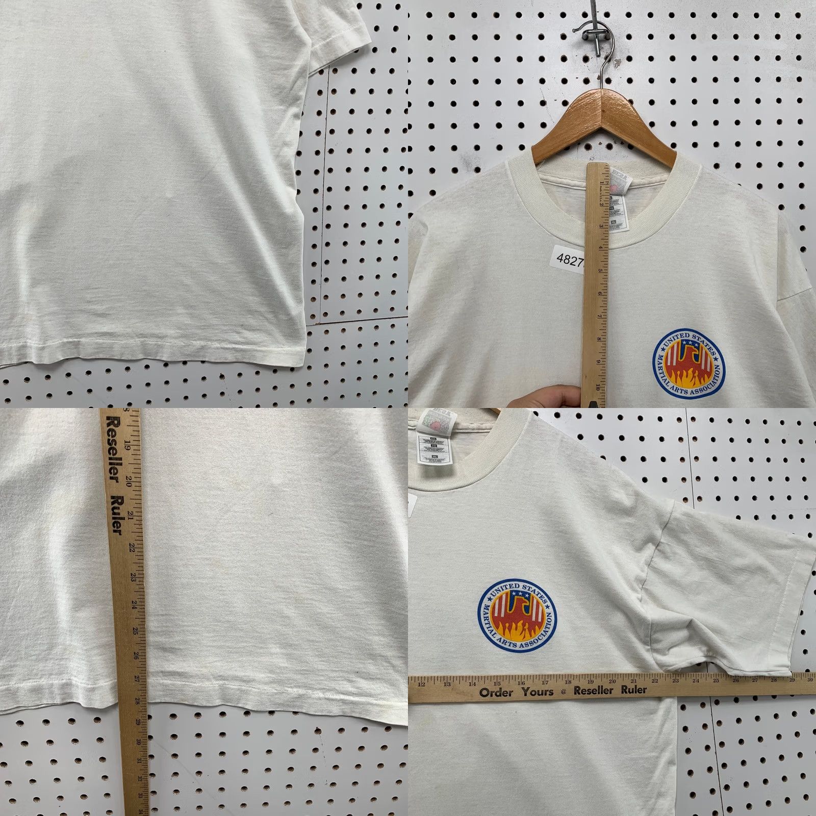 Vintage VINTAGE Martial Arts Association T Shirt Mens XL White Single Stitch 90s USA Size US M / EU 48-50 / 2 - 8 Thumbnail