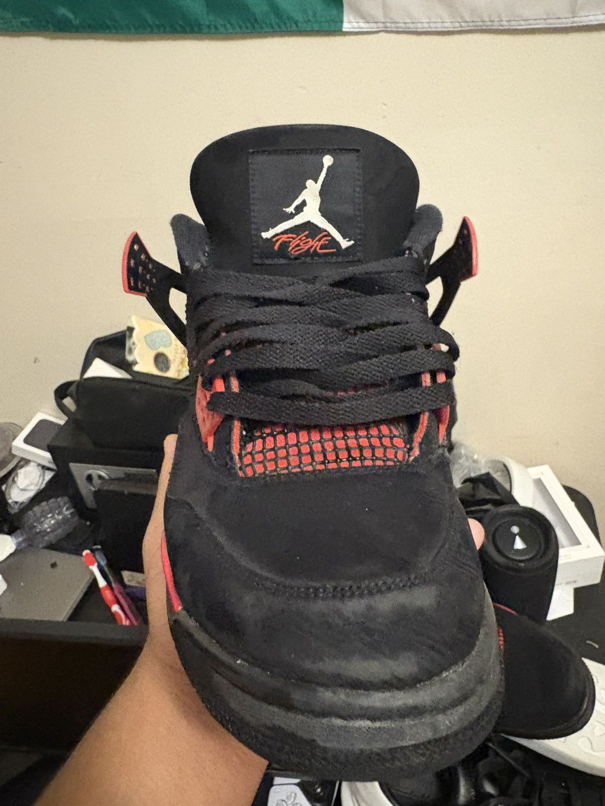 Jordan Brand Jordan 4 Red Thunder Size US 13 / EU 46 - 1 Thumbnail