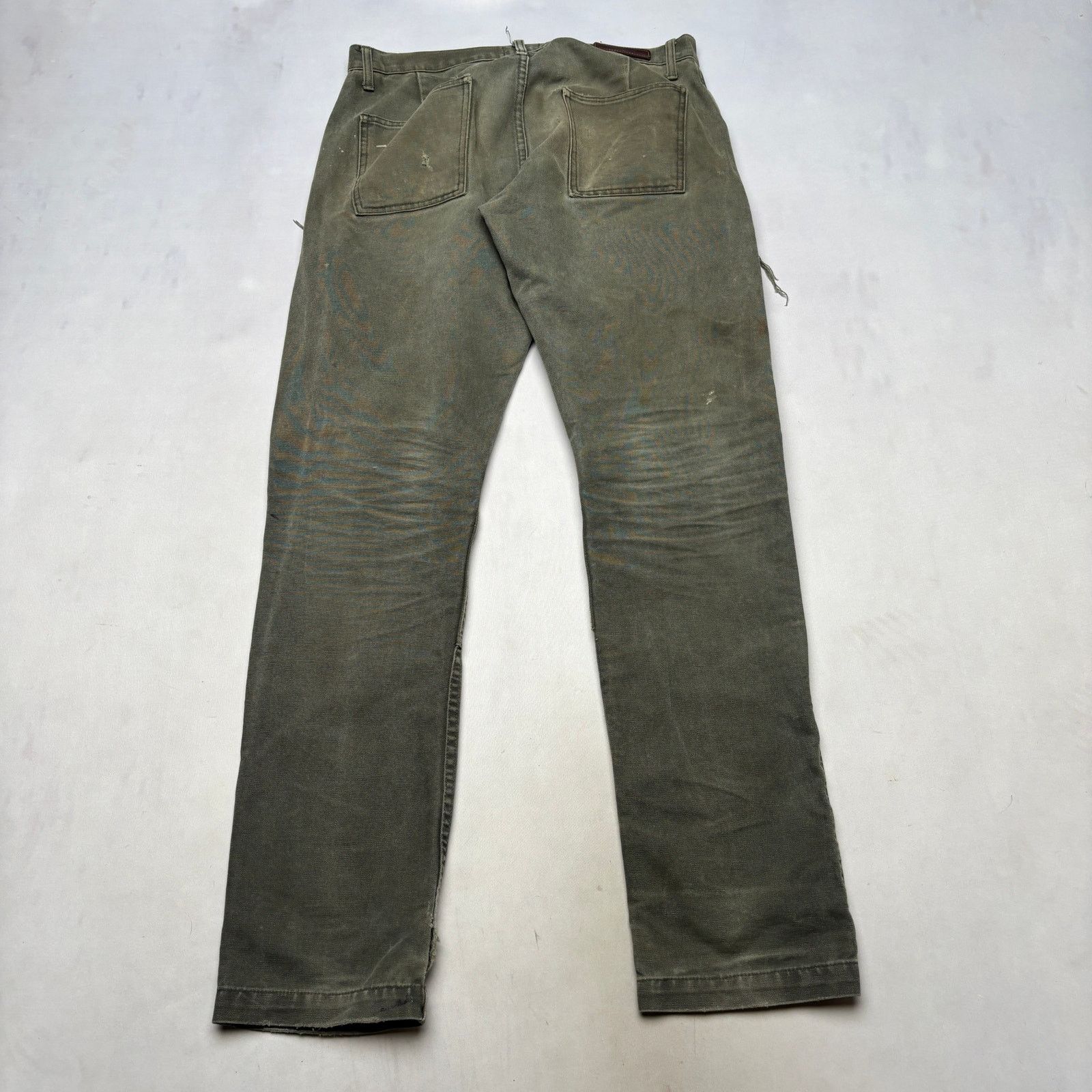 Taylor Stitch Good Acrew Taylor Stitch Double Knee Distressed Pants 33x34 Size US 33 - 3 Thumbnail