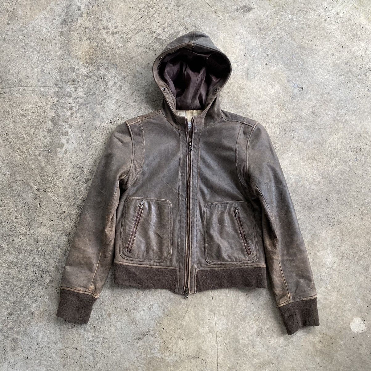 Vintage SPICK and SPAN Sheep Skin Hooded Jacket Size US S / EU 44-46 / 1 - 1 Thumbnail